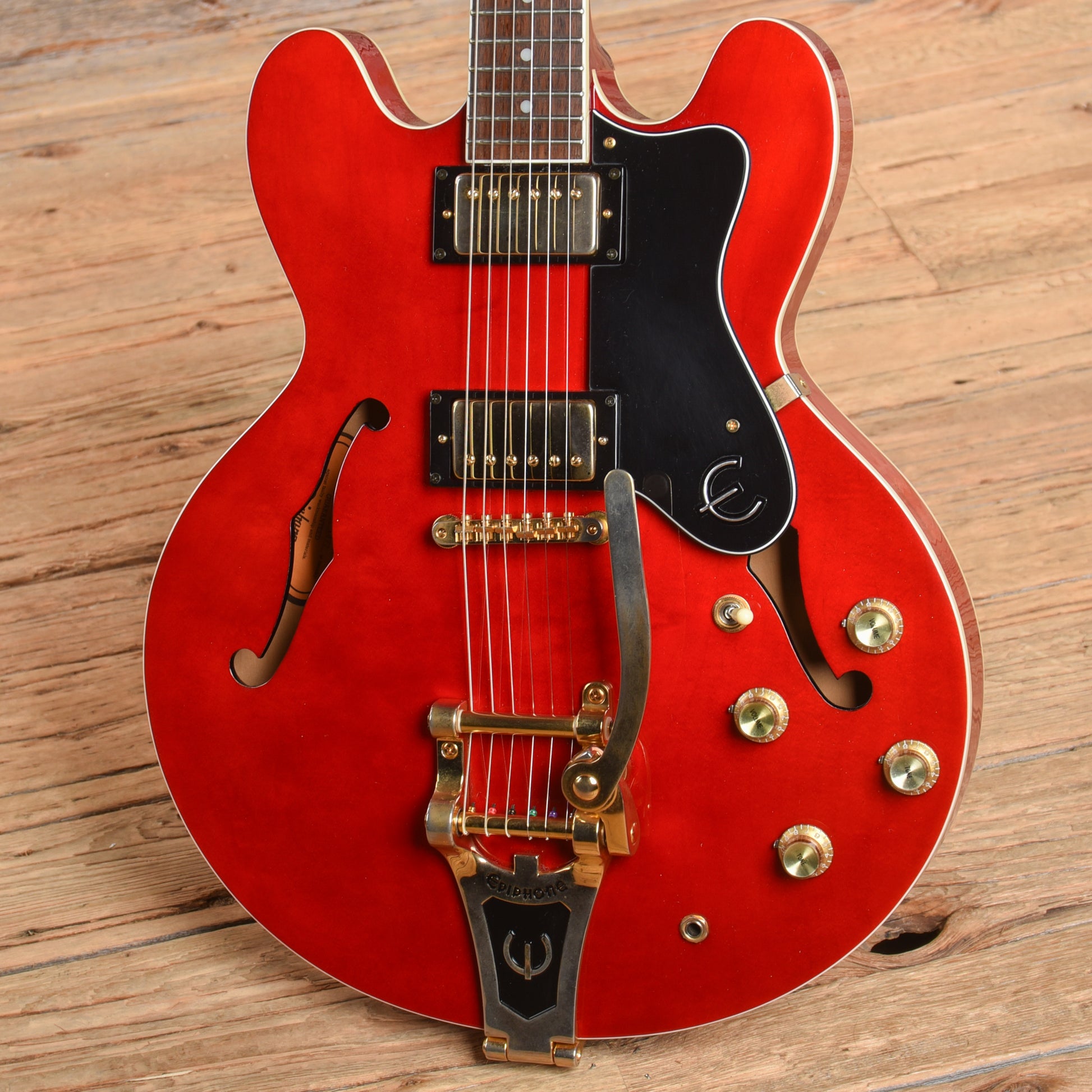 Epiphone JA-Riviera Jorma Kaukonen Signature Riviera Deluxe Cherry Electric Guitars / Semi-Hollow