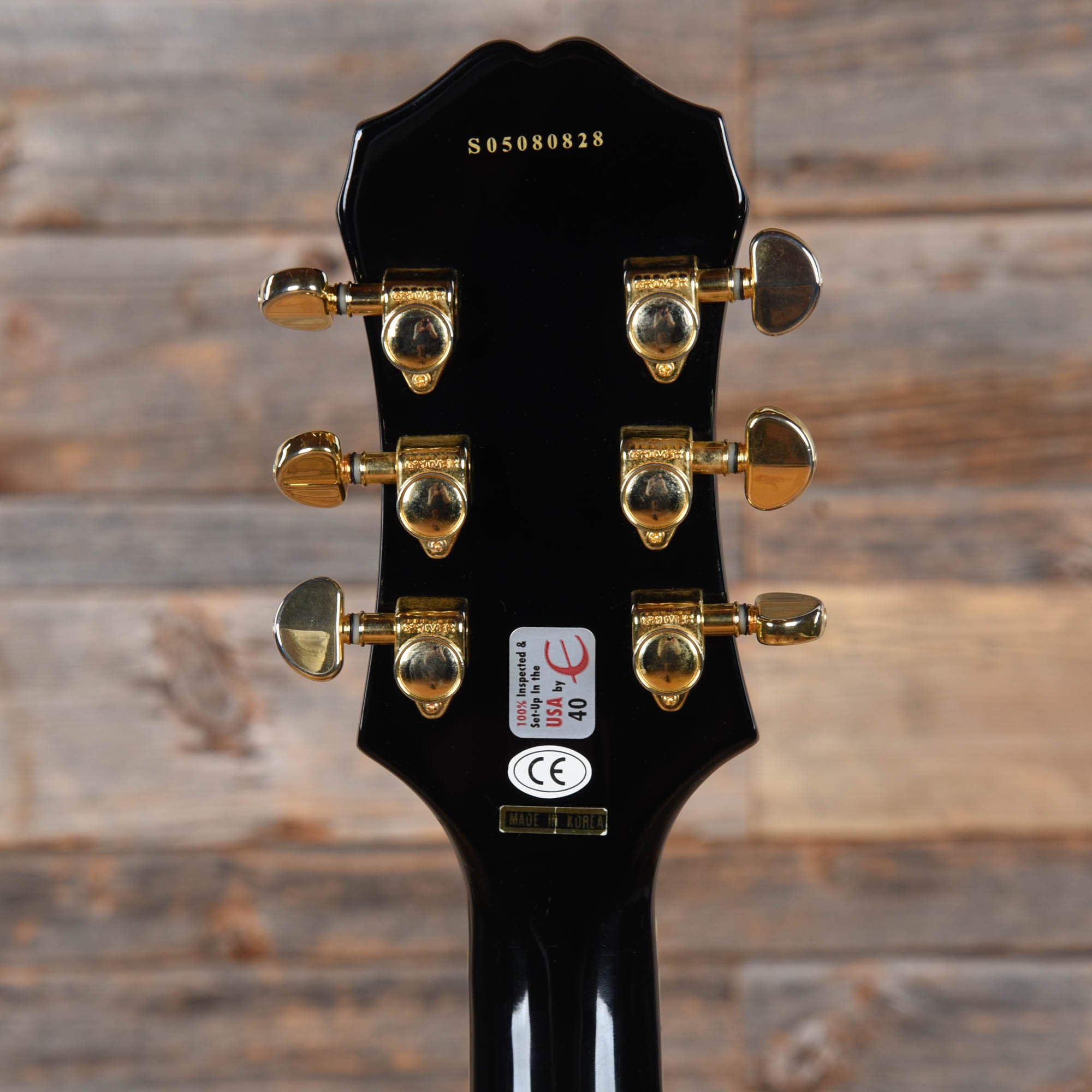 Epiphone Sheraton Black 2005 Electric Guitars / Semi-Hollow