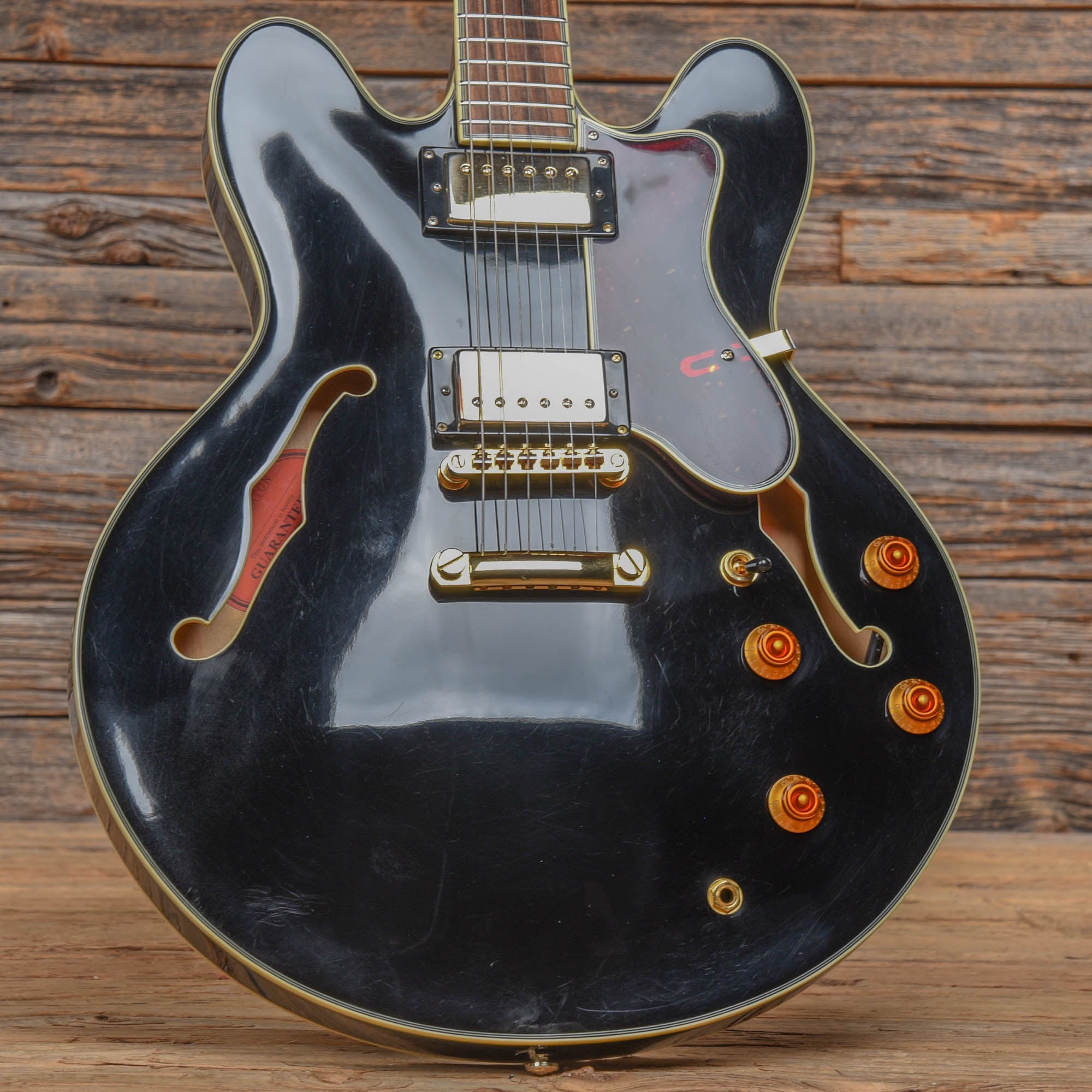 Epiphone Sheraton Black 2005 Electric Guitars / Semi-Hollow