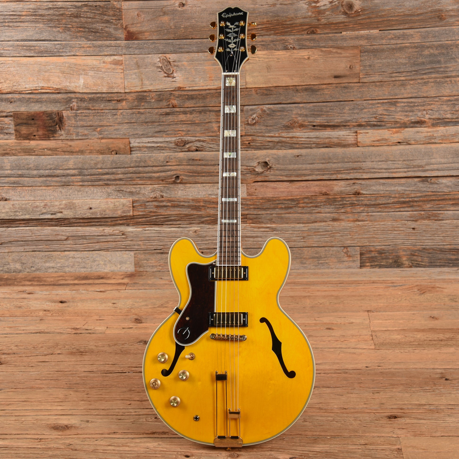 Epiphone Sheraton Frequensator Natural 2023 LEFTY Electric Guitars / Semi-Hollow