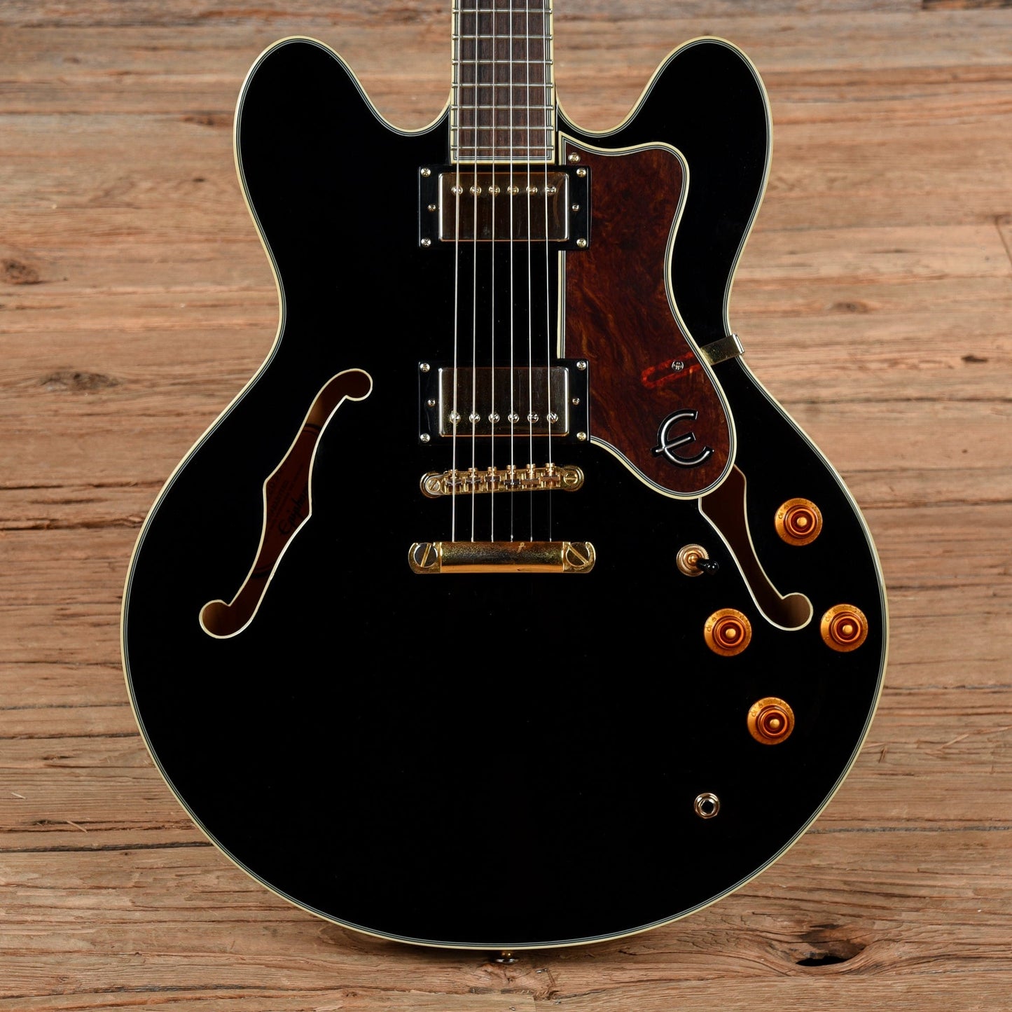 Epiphone Sheraton II Ebony 2007 Electric Guitars / Semi-Hollow