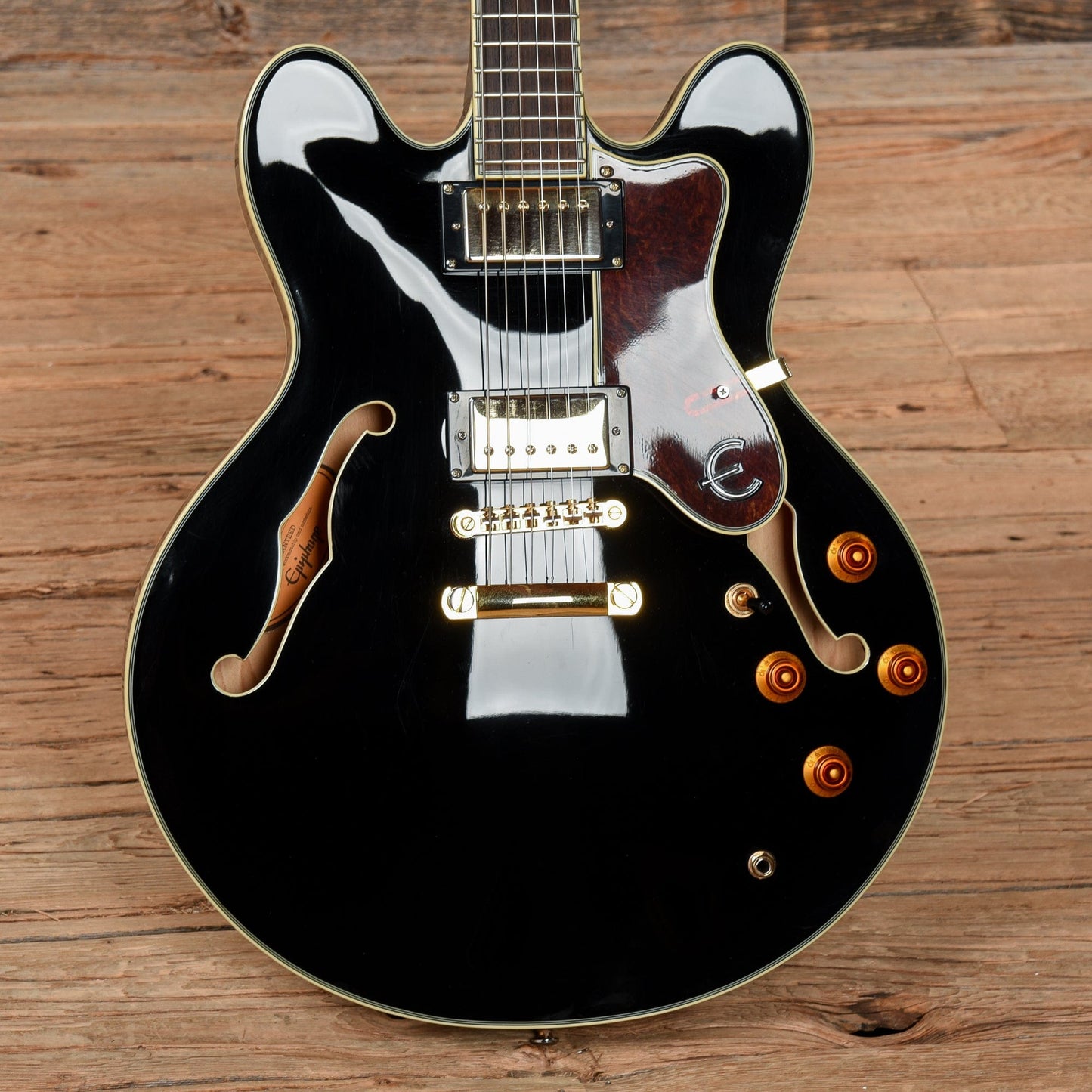 Epiphone Sheraton II Ebony 2007 Electric Guitars / Semi-Hollow