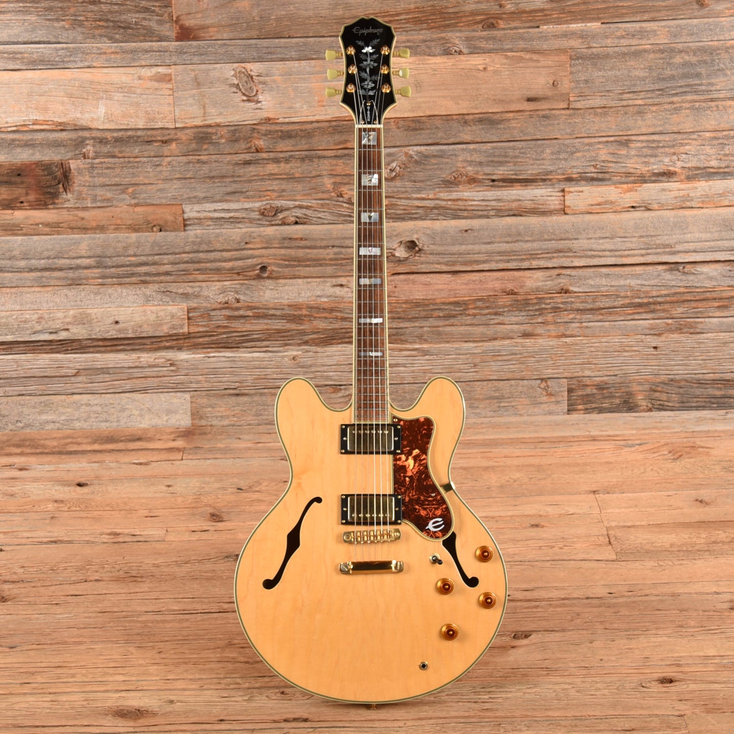 Epiphone Sheraton II Natural 1989 Electric Guitars / Semi-Hollow