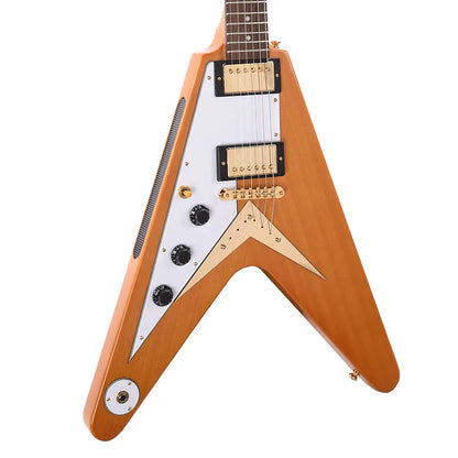 Epiphone 1958 Korina Flying V LEFTY Aged Natural Electric Guitars / Solid Body
