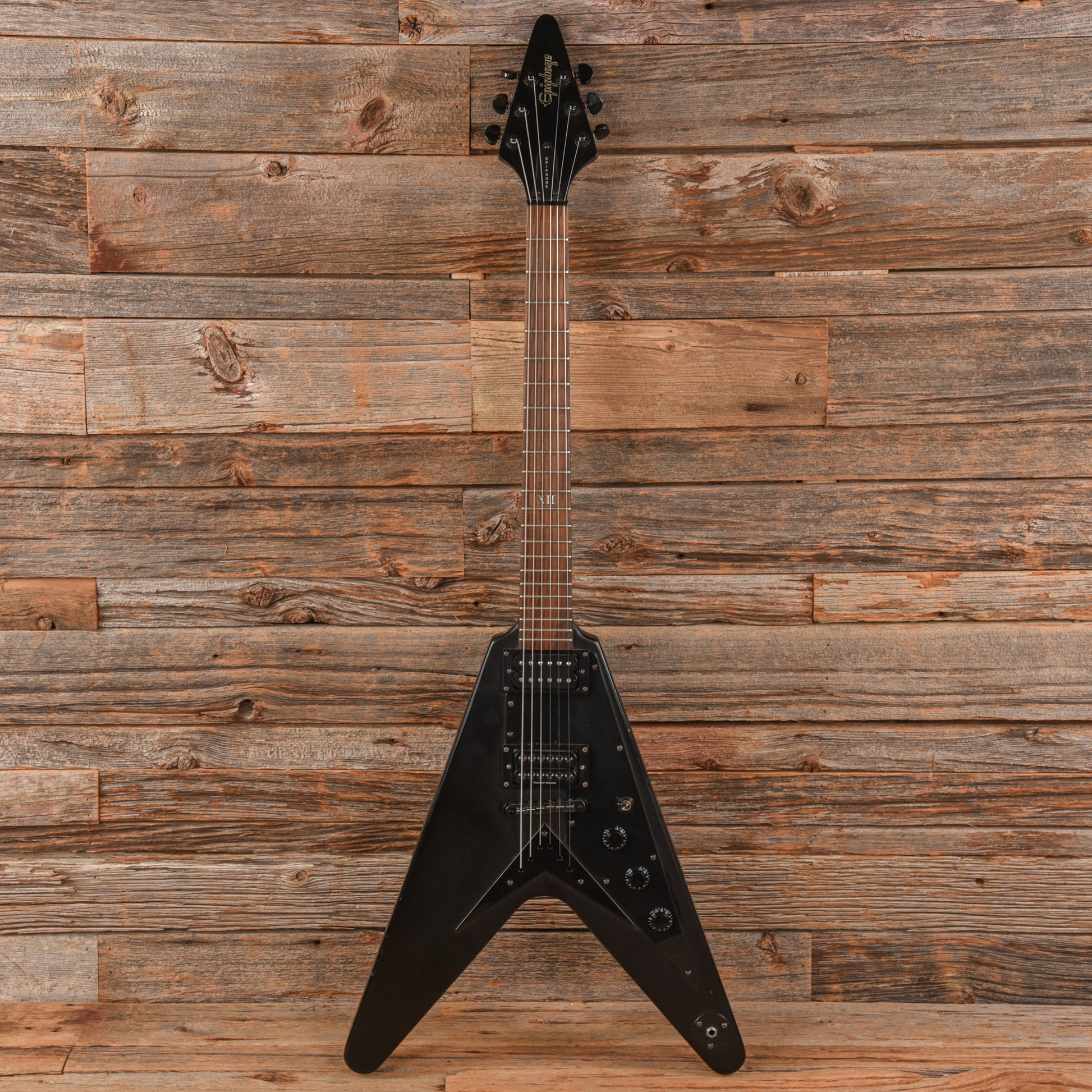 Epiphone 58 Goth Flying V Black Electric Guitars / Solid Body