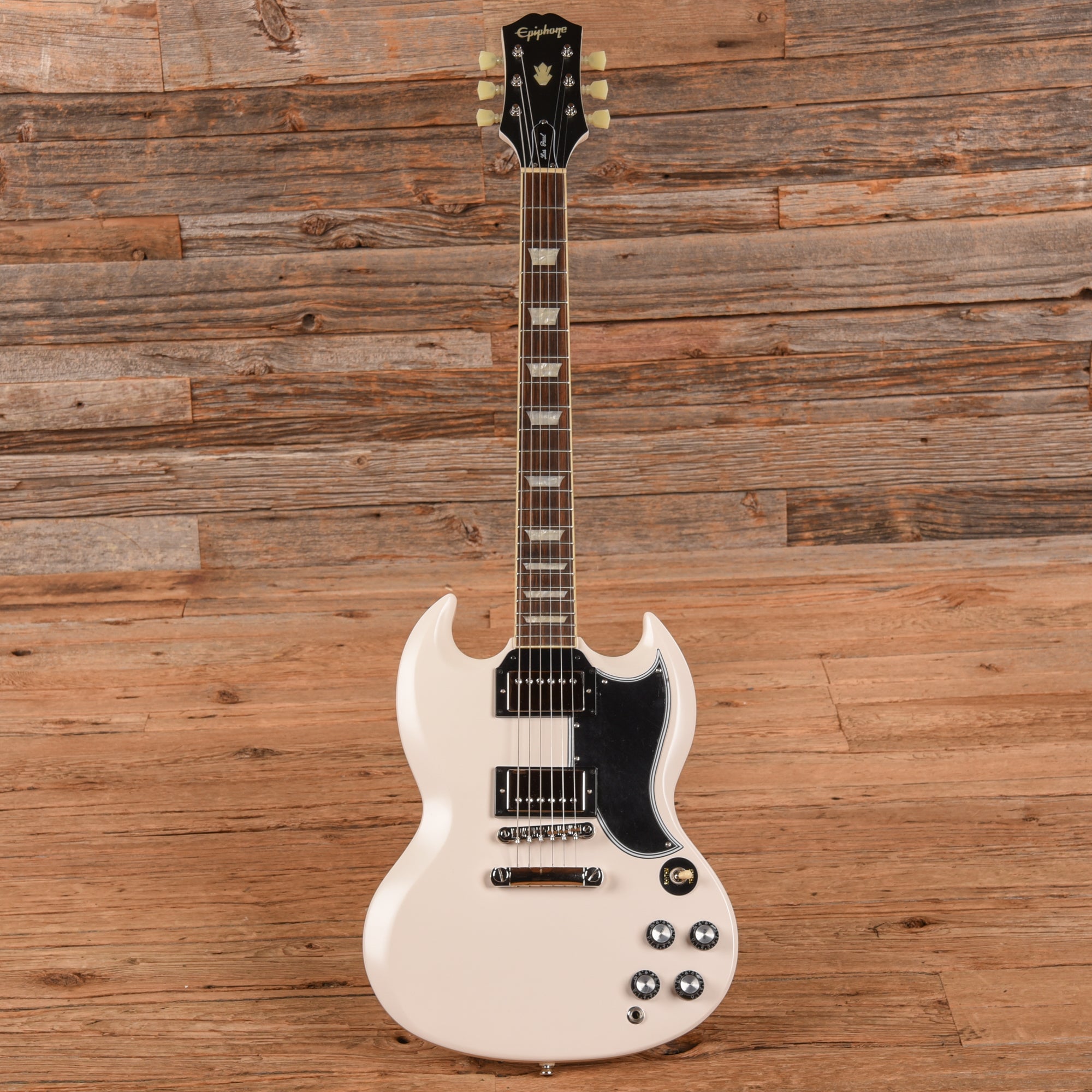 Epiphone '61 Les Paul SG Aged Classic White 2022 Electric Guitars / Solid Body