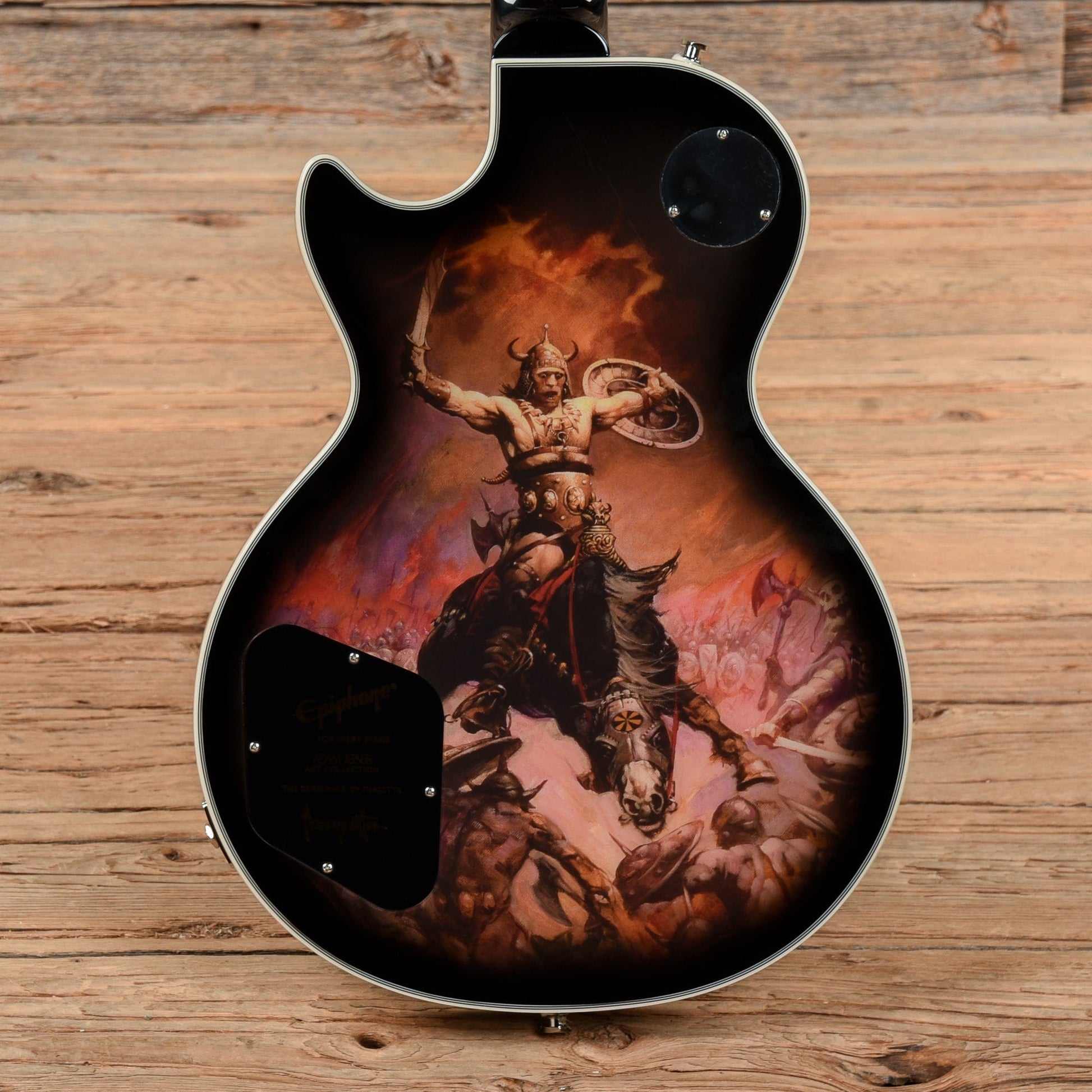 Epiphone Adam Jones Signature Art Series Les Paul Custom Frazetta "The Berserker" / Silverburst 2022 Electric Guitars / Solid Body