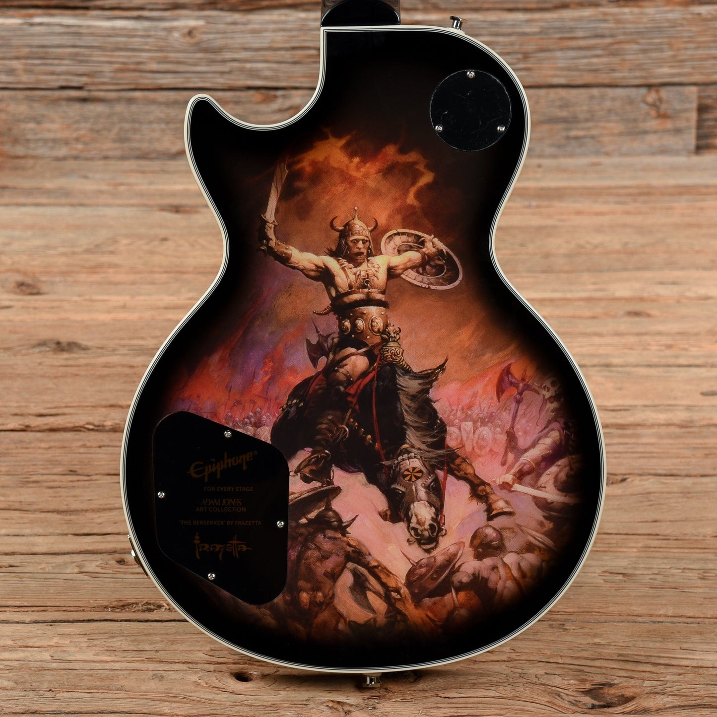 Epiphone Adam Jones Signature Art Series Les Paul Custom Frazetta "The Berserker" / Silverburst Electric Guitars / Solid Body