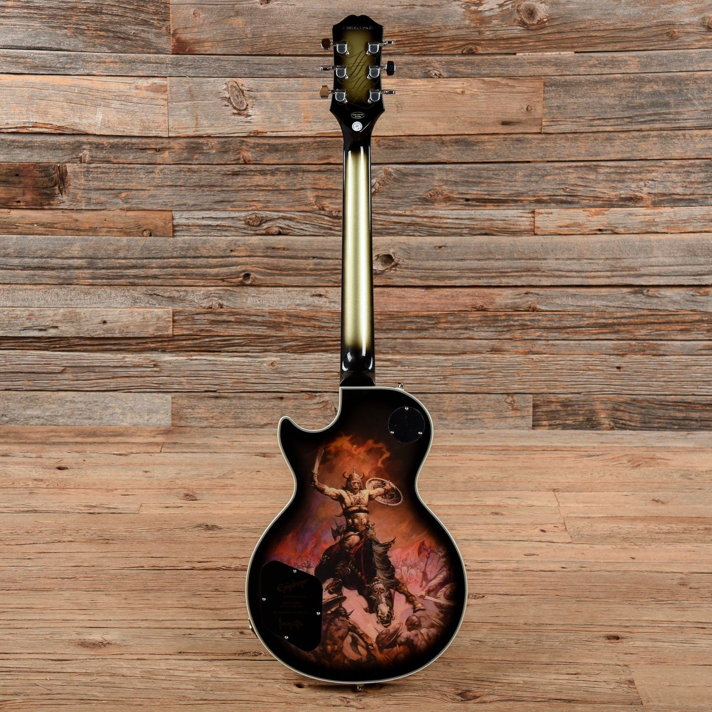 Epiphone Adam Jones Signature Art Series Les Paul Custom Frazetta "The Berserker" / Silverburst Electric Guitars / Solid Body
