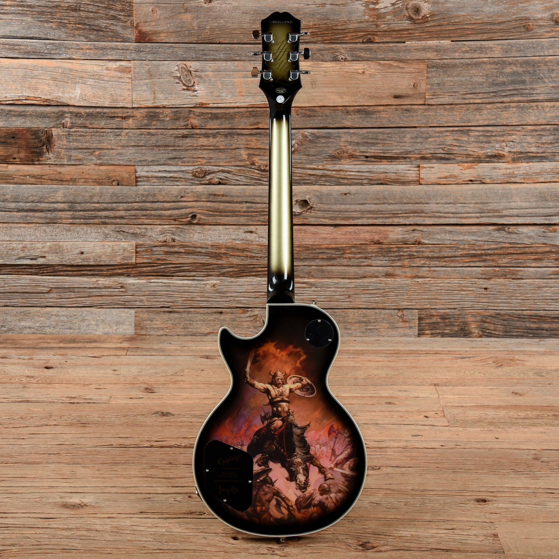 Epiphone Adam Jones Signature Art Series Les Paul Custom Frazetta "The Berserker" / Silverburst Electric Guitars / Solid Body