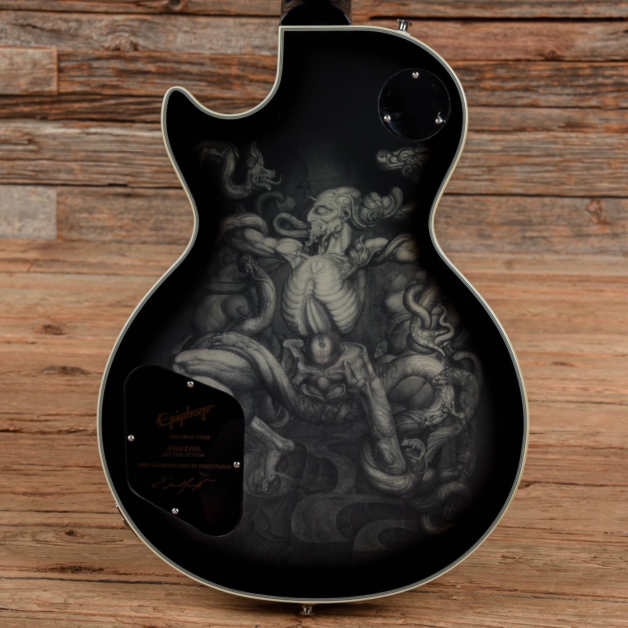 Custom For Adam Epiphone Adam Jones Signature Art Series Les Paul Custom Silverburst 2 ...