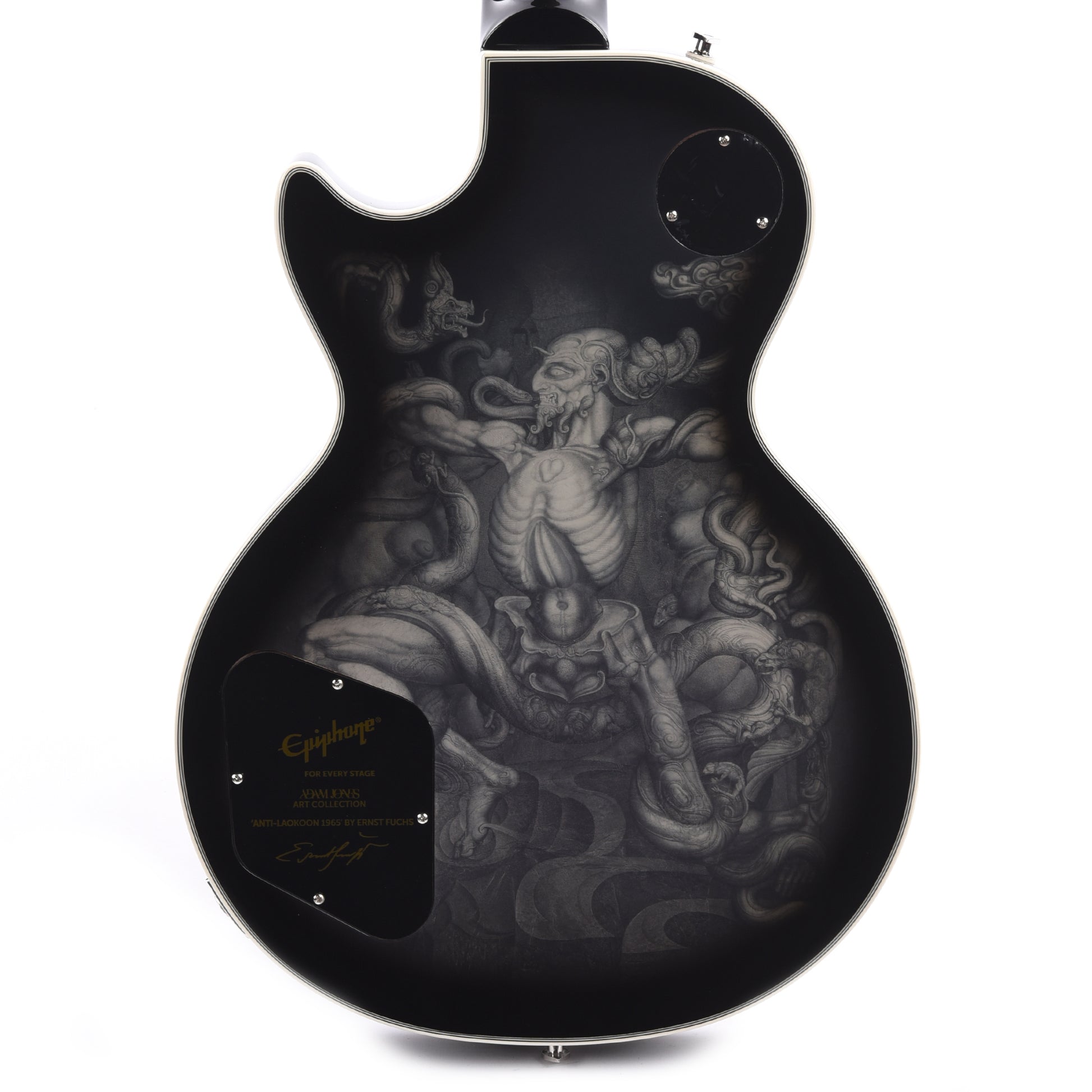 Epiphone Artist Adam Jones Les Paul Custom Art Collection Ernst Fuch's "ANTI-LAOKOON 1965" Antique Silverburst Electric Guitars / Solid Body