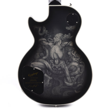 Epiphone Artist Adam Jones Les Paul Custom Art Collection Ernst Fuch's "ANTI-LAOKOON 1965" Antique Silverburst Electric Guitars / Solid Body