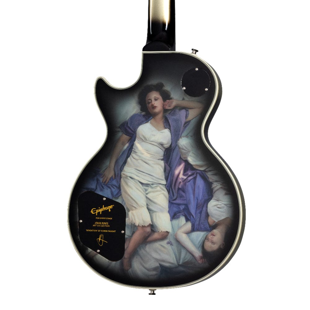 Epiphone Artist Adam Jones Les Paul Custom Art Collection Korin Faught's "Sensation" Antique Silverburst Electric Guitars / Solid Body