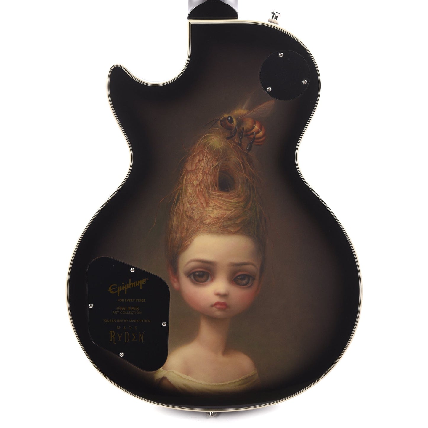 Epiphone Artist Adam Jones Les Paul Custom Art Collection Mark Ryden's "Queen Bee" Antique Silverburst Electric Guitars / Solid Body