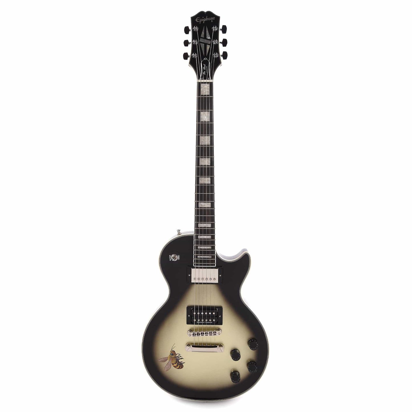 Epiphone Artist Adam Jones Les Paul Custom Art Collection Mark Ryden's "Queen Bee" Antique Silverburst Electric Guitars / Solid Body