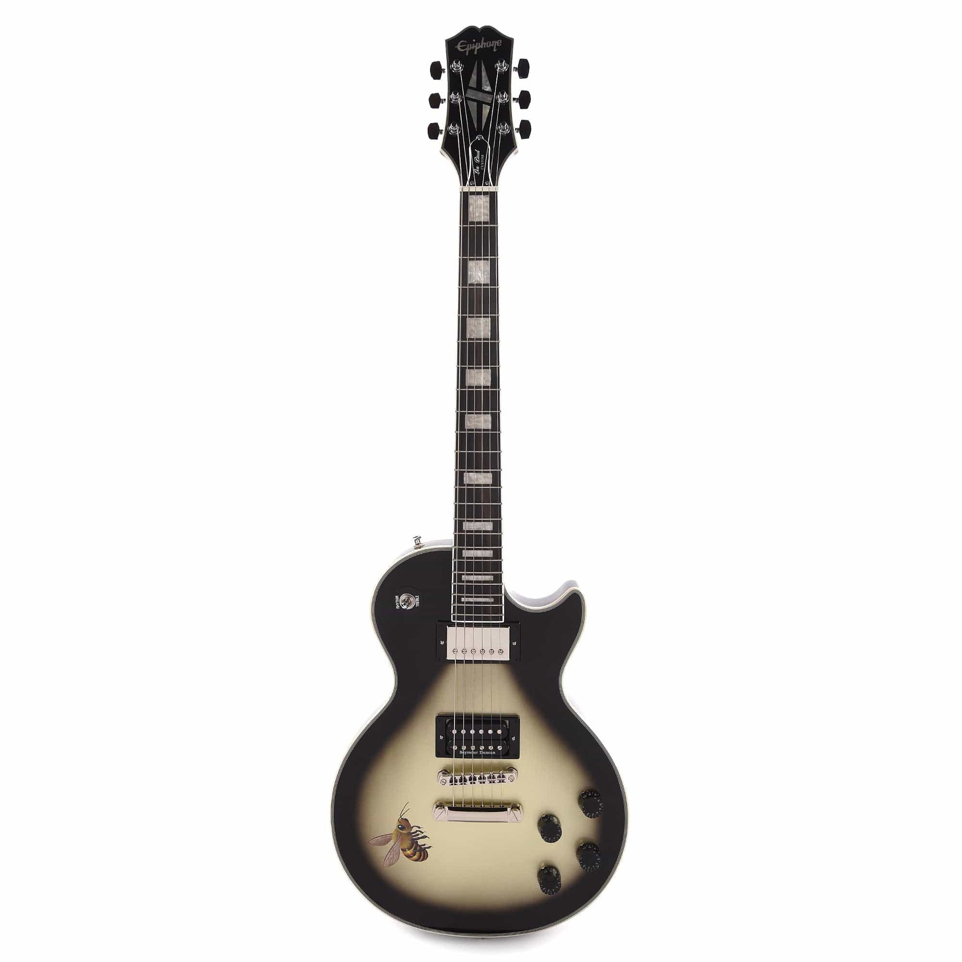 Epiphone Artist Adam Jones Les Paul Custom Art Collection Mark Ryden's "Queen Bee" Antique Silverburst Electric Guitars / Solid Body