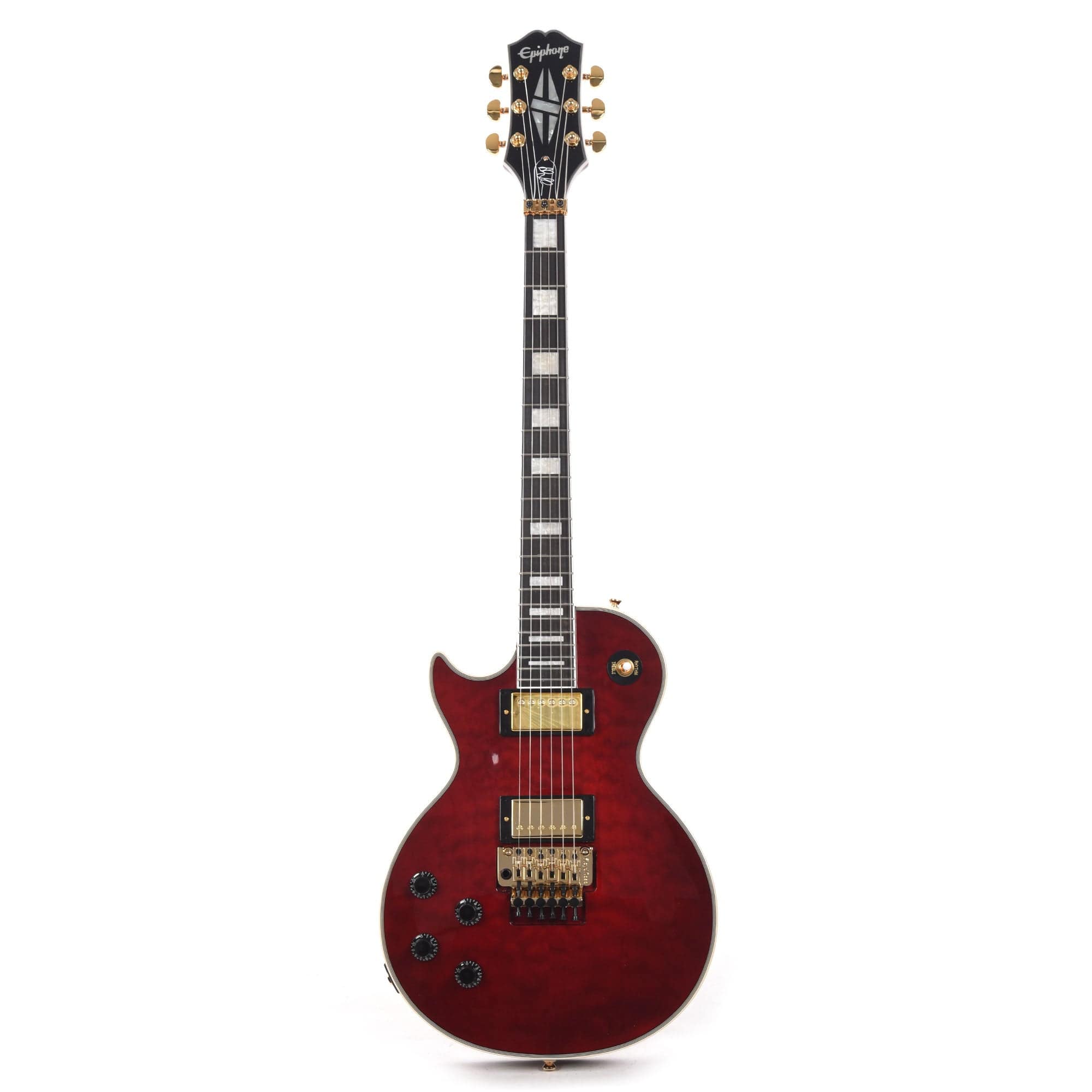 Epiphone Artist Alex Lifeson Les Paul Custom Axcess LEFTY Quilt Ruby Electric Guitars / Solid Body