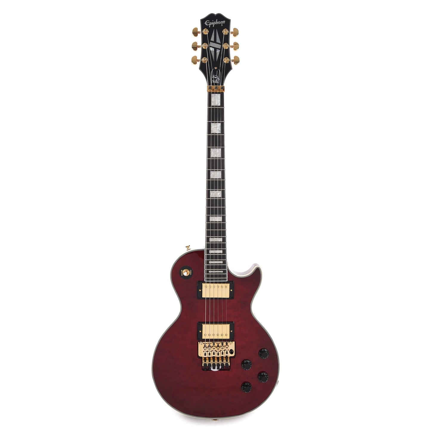 Epiphone Artist Alex Lifeson Les Paul Custom Axcess Quilt Ruby Electric Guitars / Solid Body