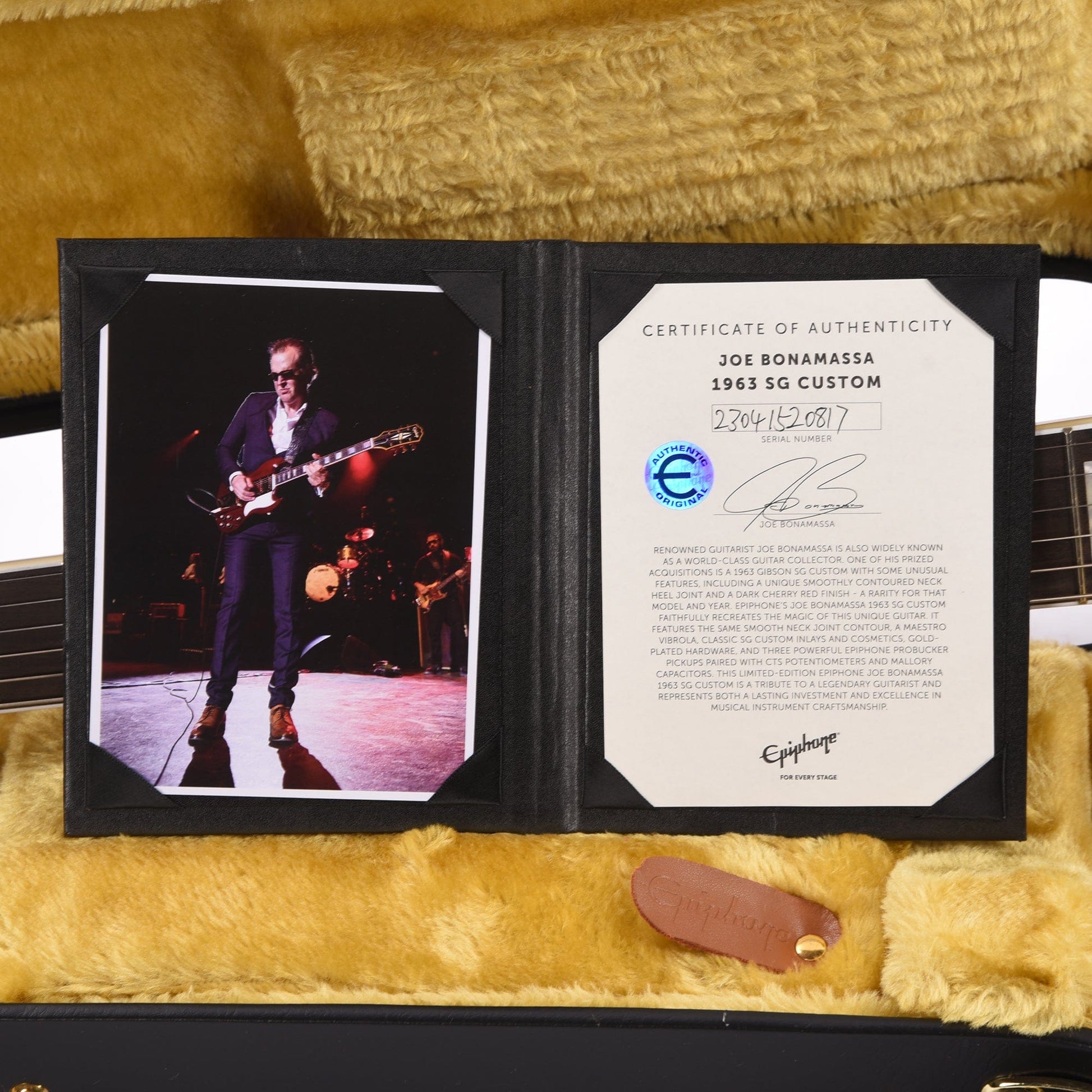 Epiphone Artist Joe Bonamassa 1963 SG Custom Dark Wine Red Electric Guitars / Solid Body