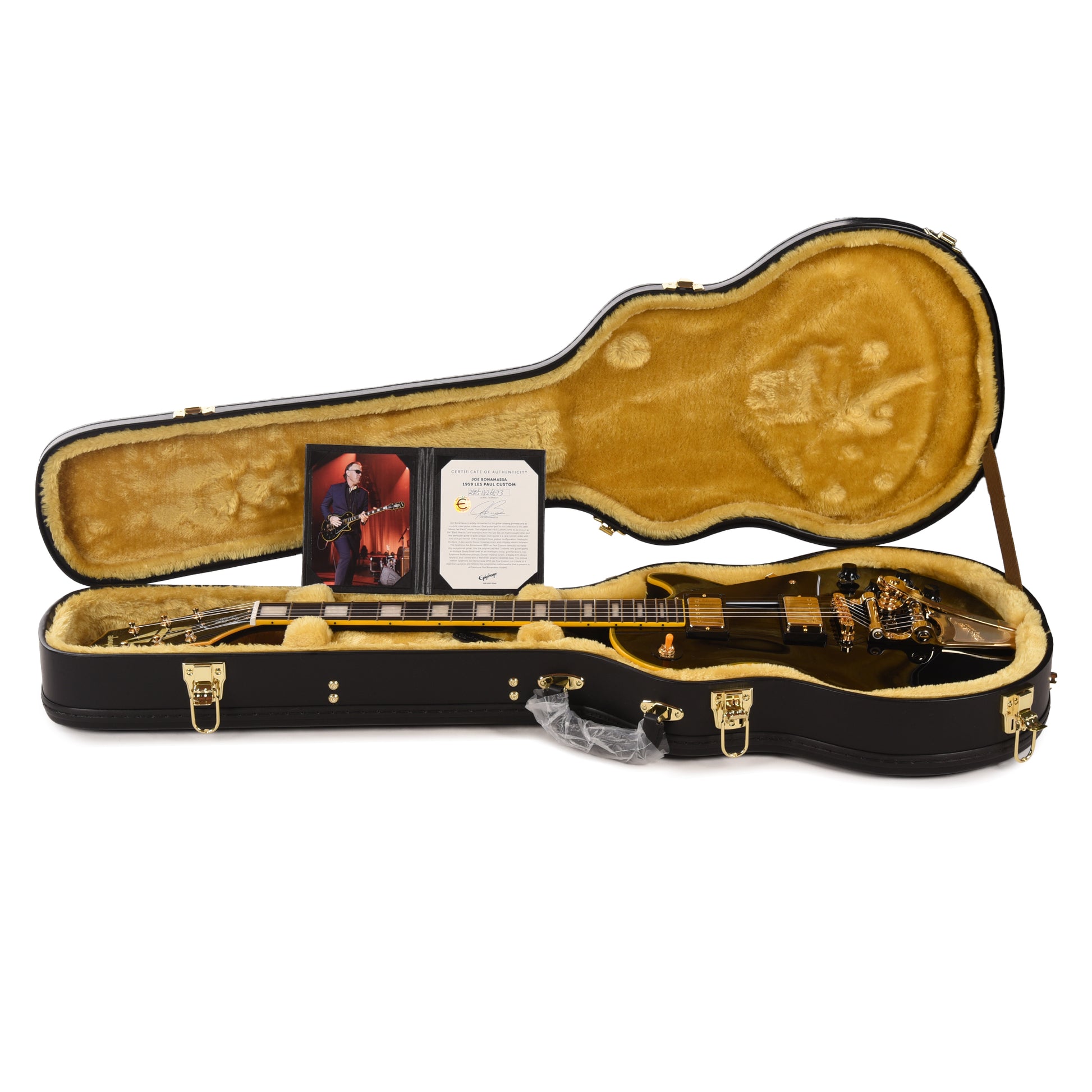 Epiphone Artist Joe Bonamassa ‘59 Les Paul Custom Antique Ebony w/Nerdville Hardshell Case Electric Guitars / Solid Body
