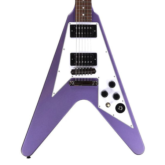 Epiphone Artist Kirk Hammett 1979 Flying V Purple Metallic Electric Guitars / Solid Body