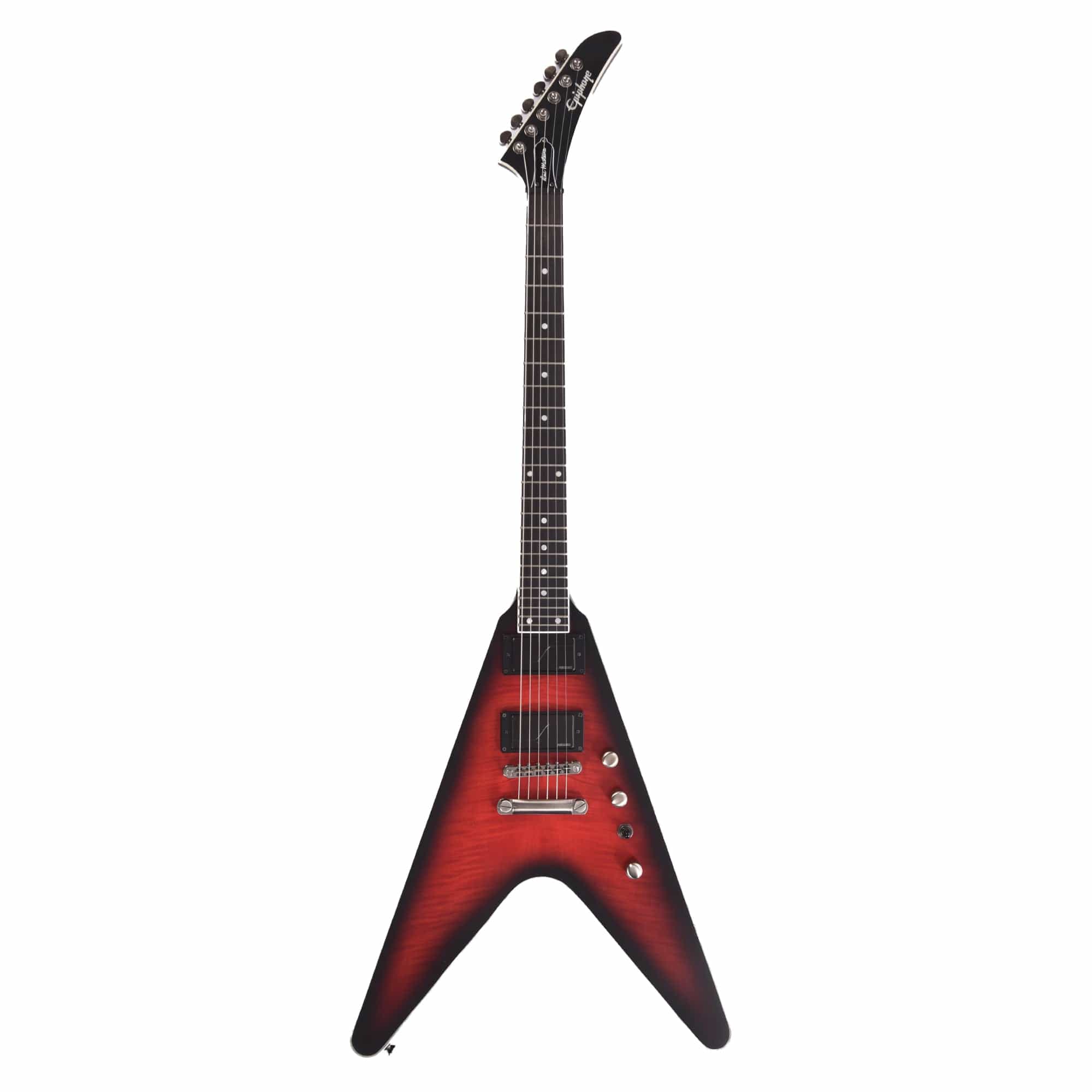 Epiphone Artist Limited Edition Dave Mustaine Prophecy Flying V Aged Dark Red Burst Electric Guitars / Solid Body