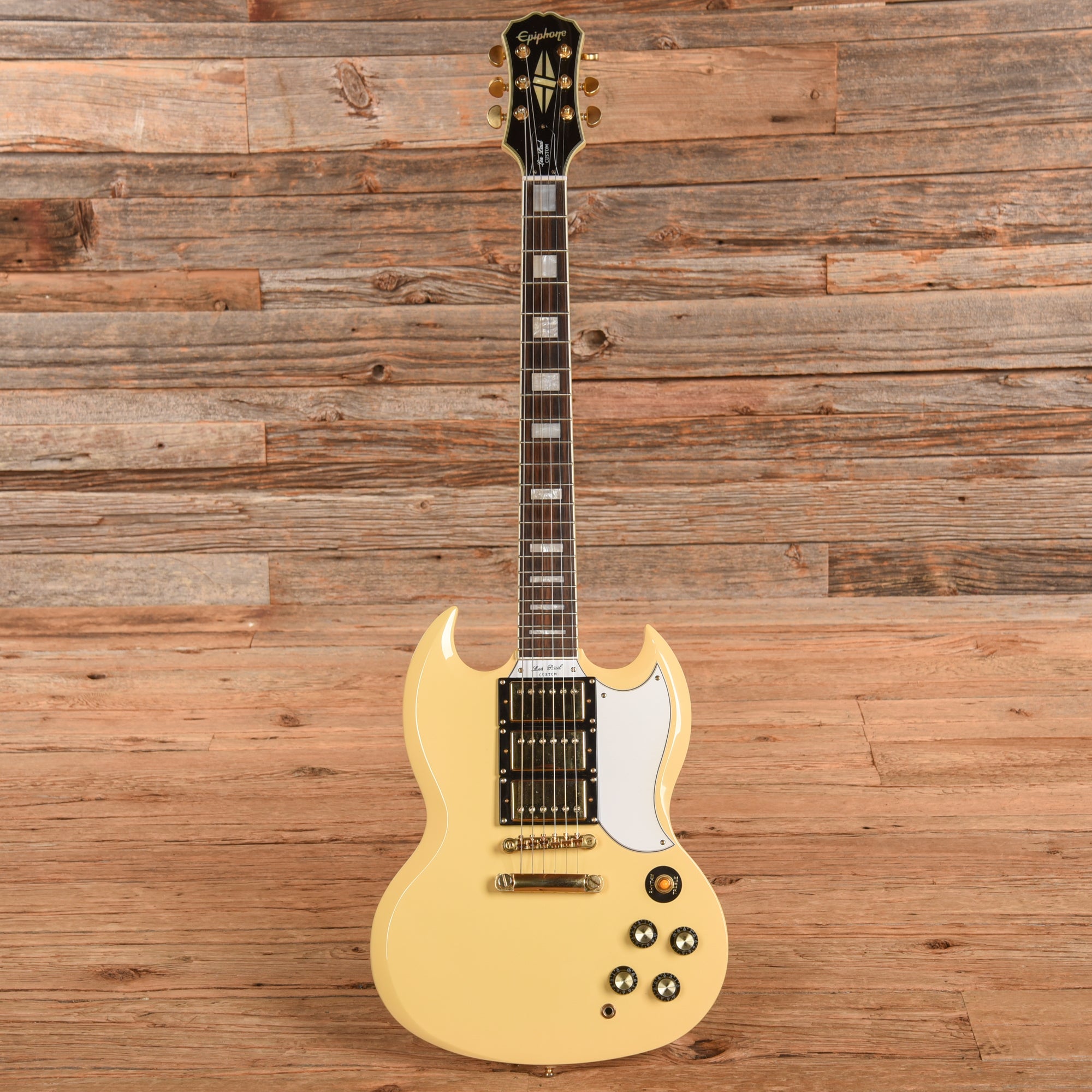 Epiphone G-400 Les Paul (SG) Custom White 2010 Electric Guitars / Solid Body