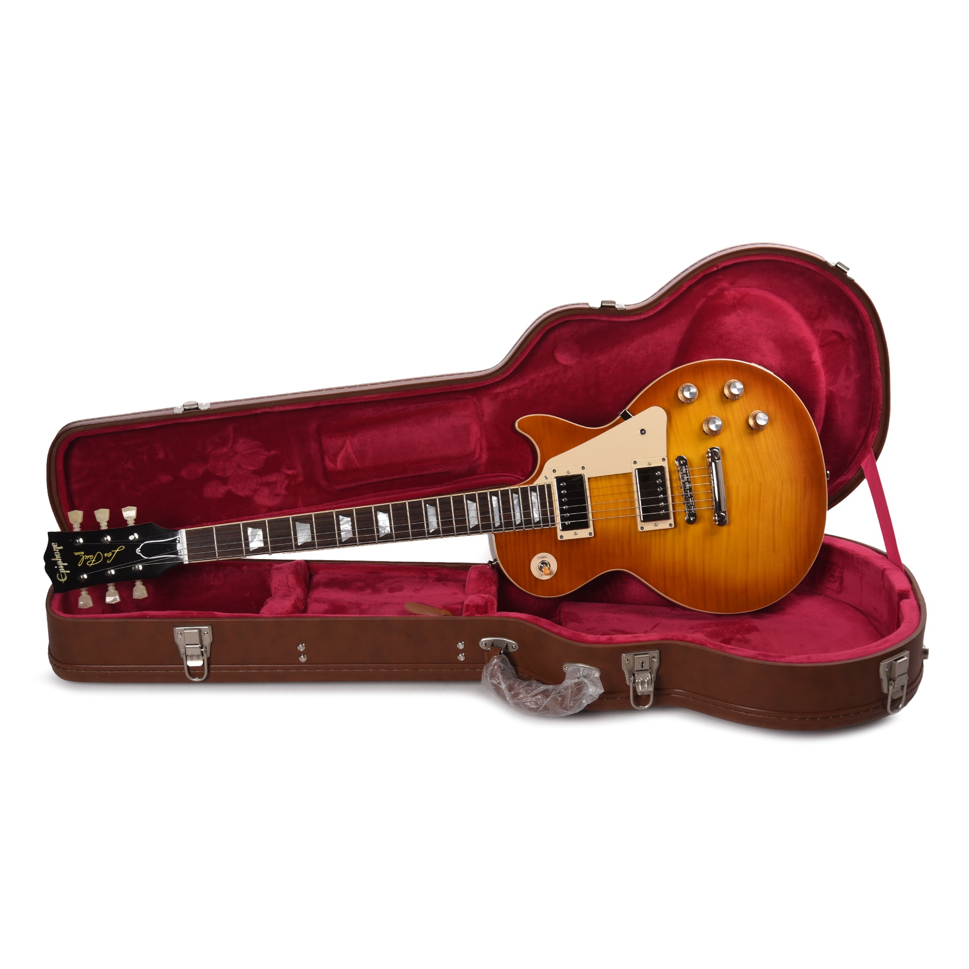 Epiphone Inspired by Gibson Custom 1960 Les Paul Standard Reissue Iced Tea Burst Electric Guitars / Solid Body