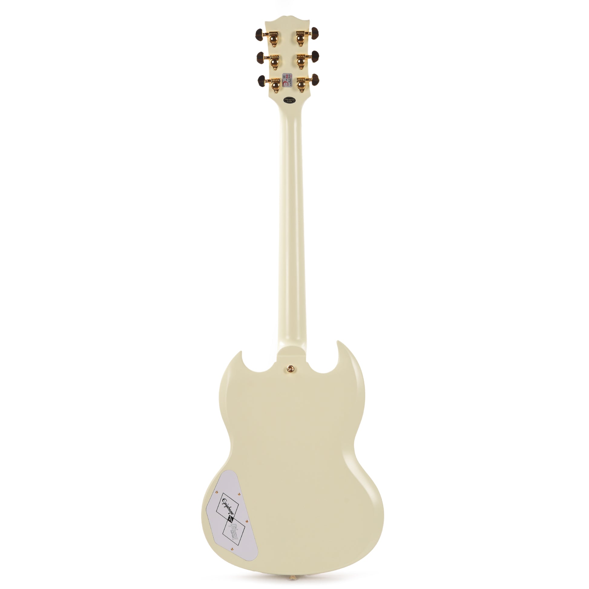 Epiphone Inspired by Gibson Custom 1963 Les Paul SG Custom Classic White w/Maestro Vibrola Electric Guitars / Solid Body