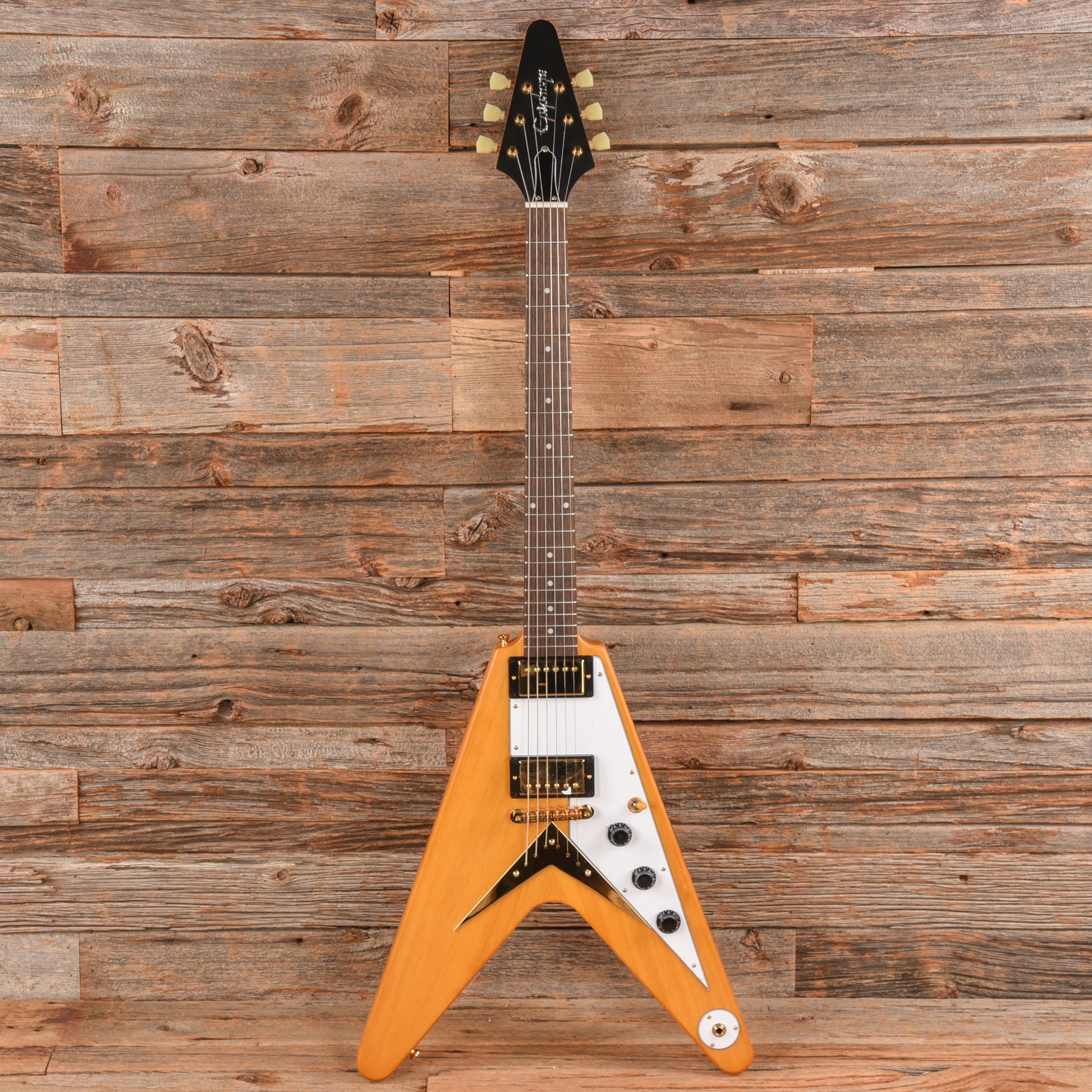 Epiphone Inspired by Gibson Custom '58 Flying V Aged Natural 2023 Electric Guitars / Solid Body