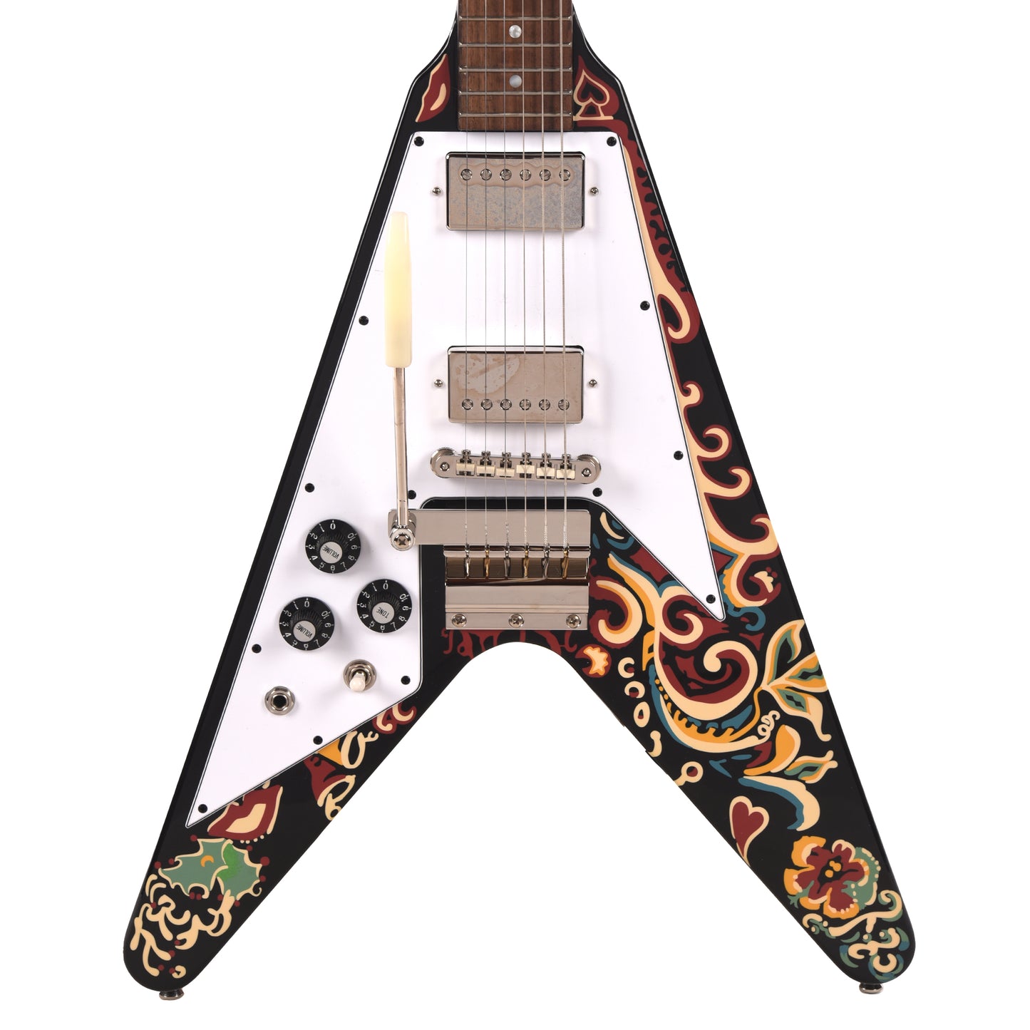 Epiphone Inspired by Gibson Custom Jimi Hendrix "Love Drops" Flying V LEFTY Electric Guitars / Solid Body