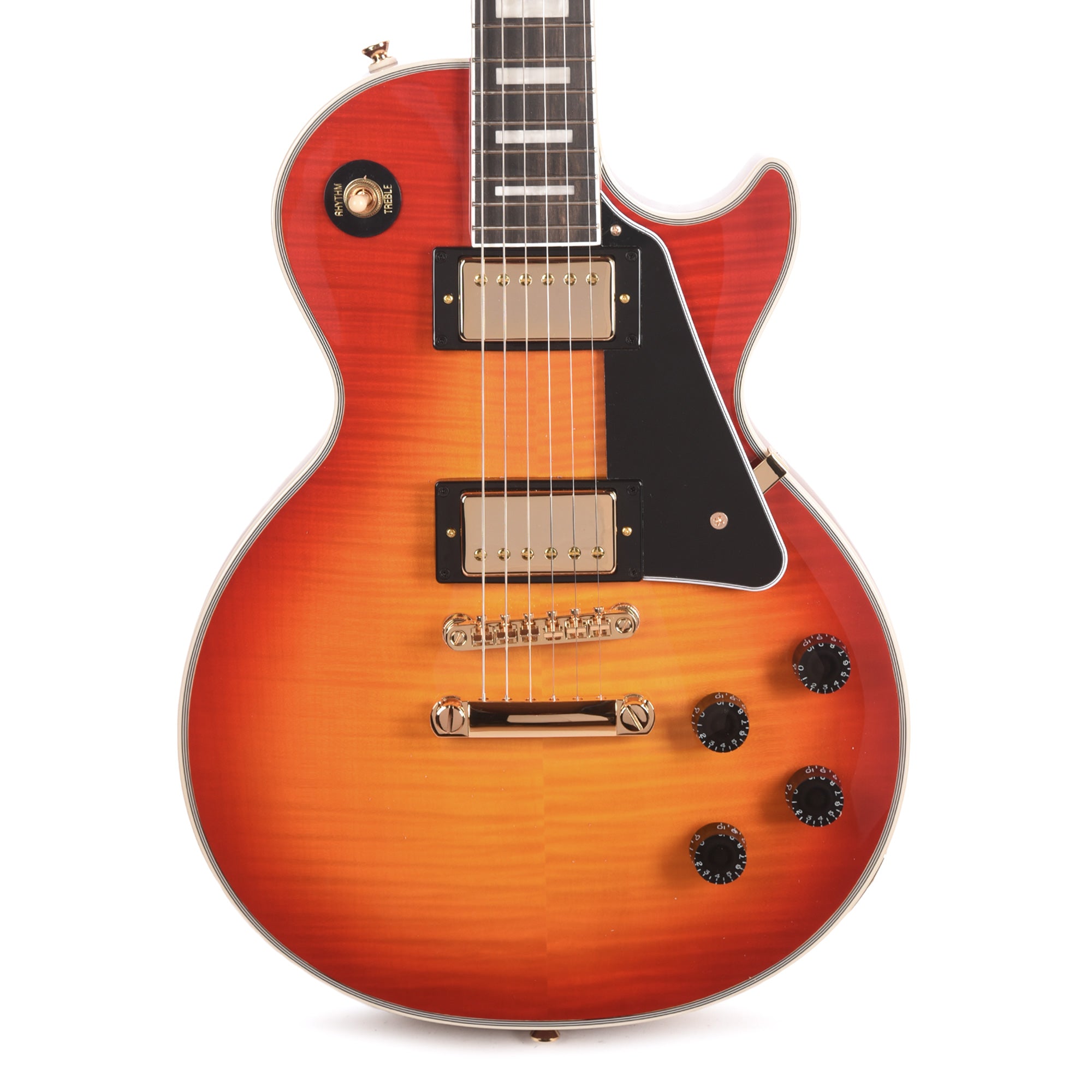 Epiphone Inspired by Gibson Les Paul Custom Figured Heritage Cherry Sunburst Electric Guitars / Solid Body