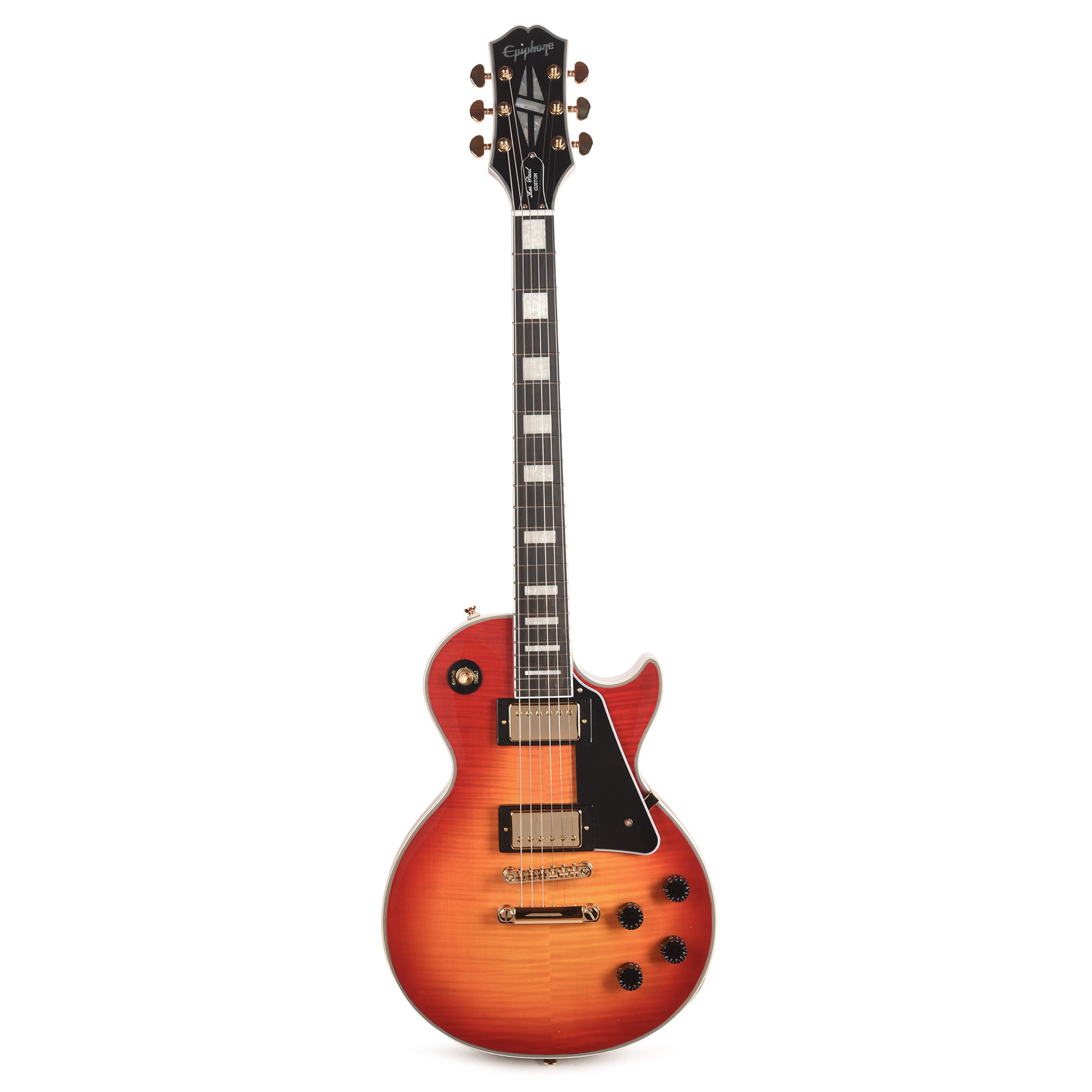 Epiphone Inspired by Gibson Les Paul Custom Figured Heritage Cherry Sunburst Electric Guitars / Solid Body