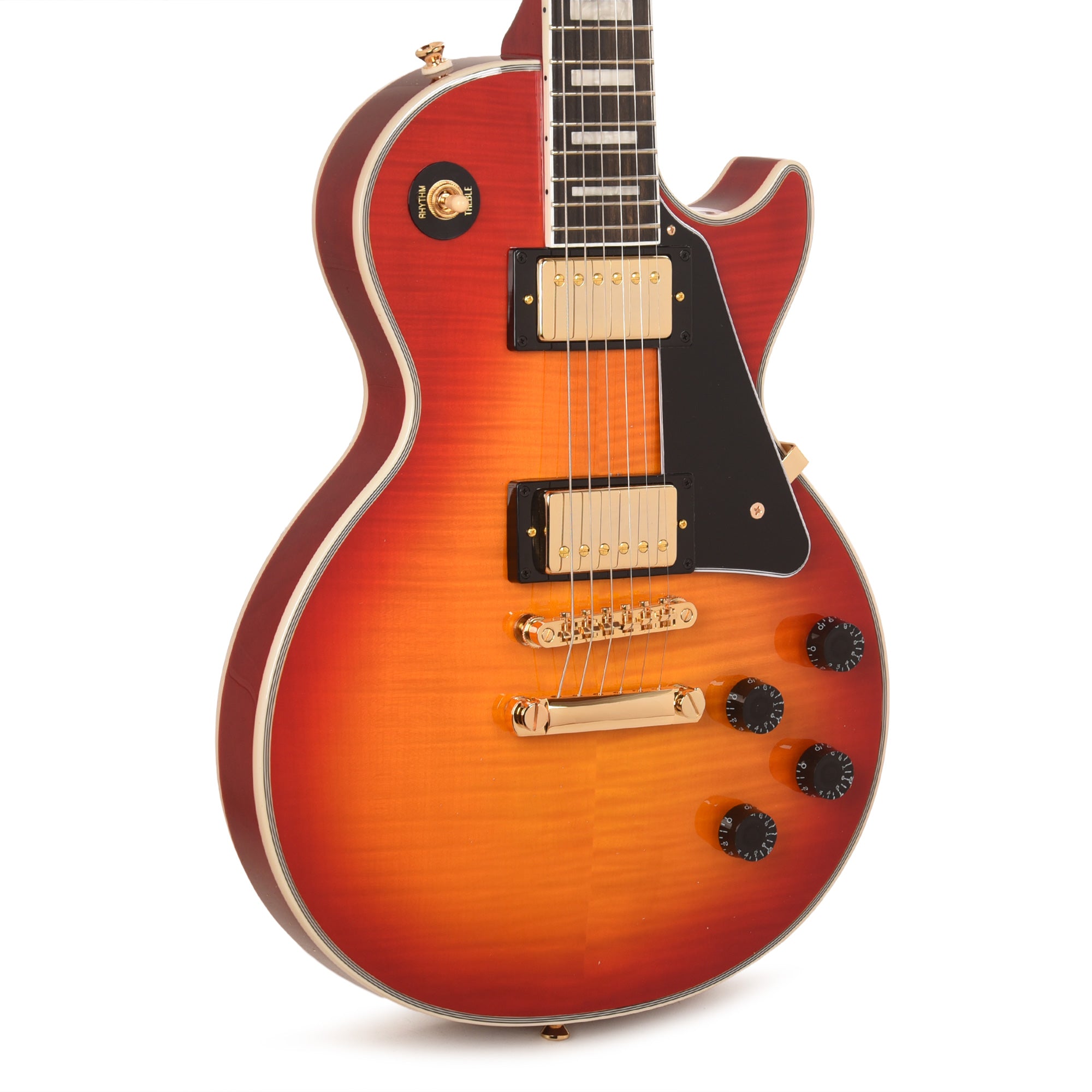 Epiphone Inspired by Gibson Les Paul Custom Figured Heritage Cherry Sunburst Electric Guitars / Solid Body