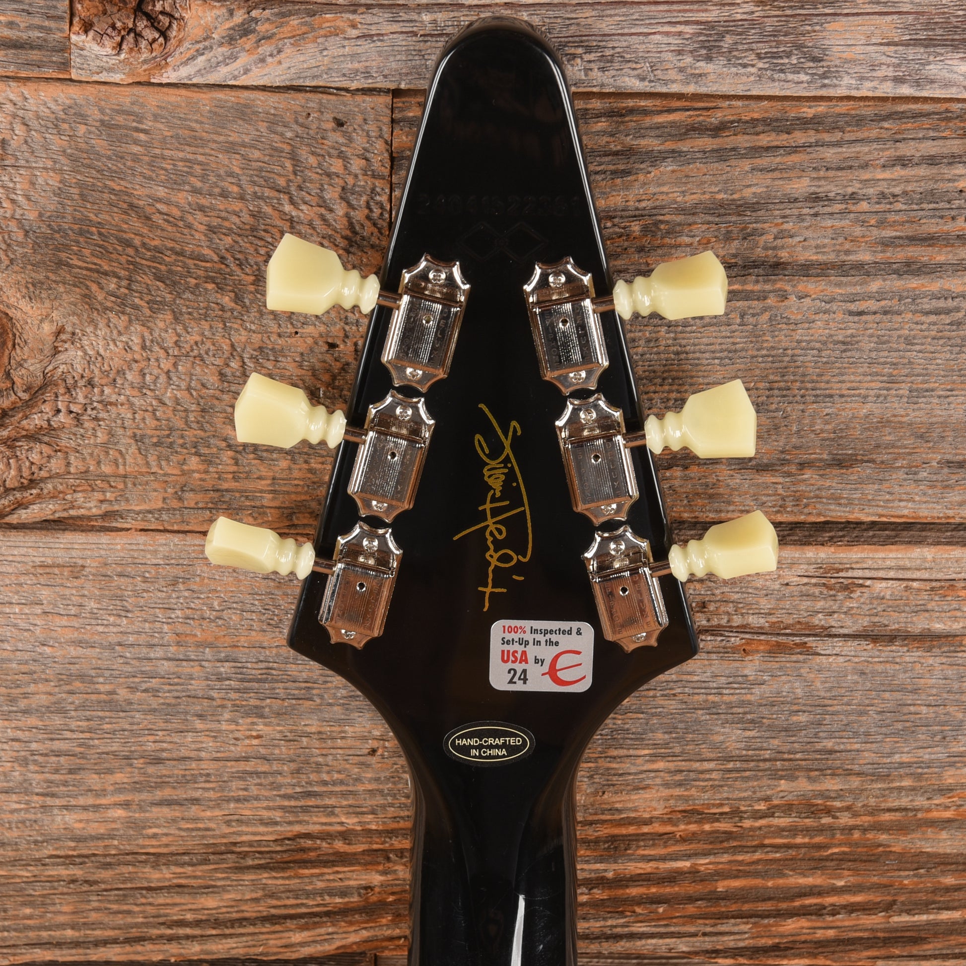 Epiphone Jimi Hendrix "Love Drops" Flying V Black 2024 Electric Guitars / Solid Body