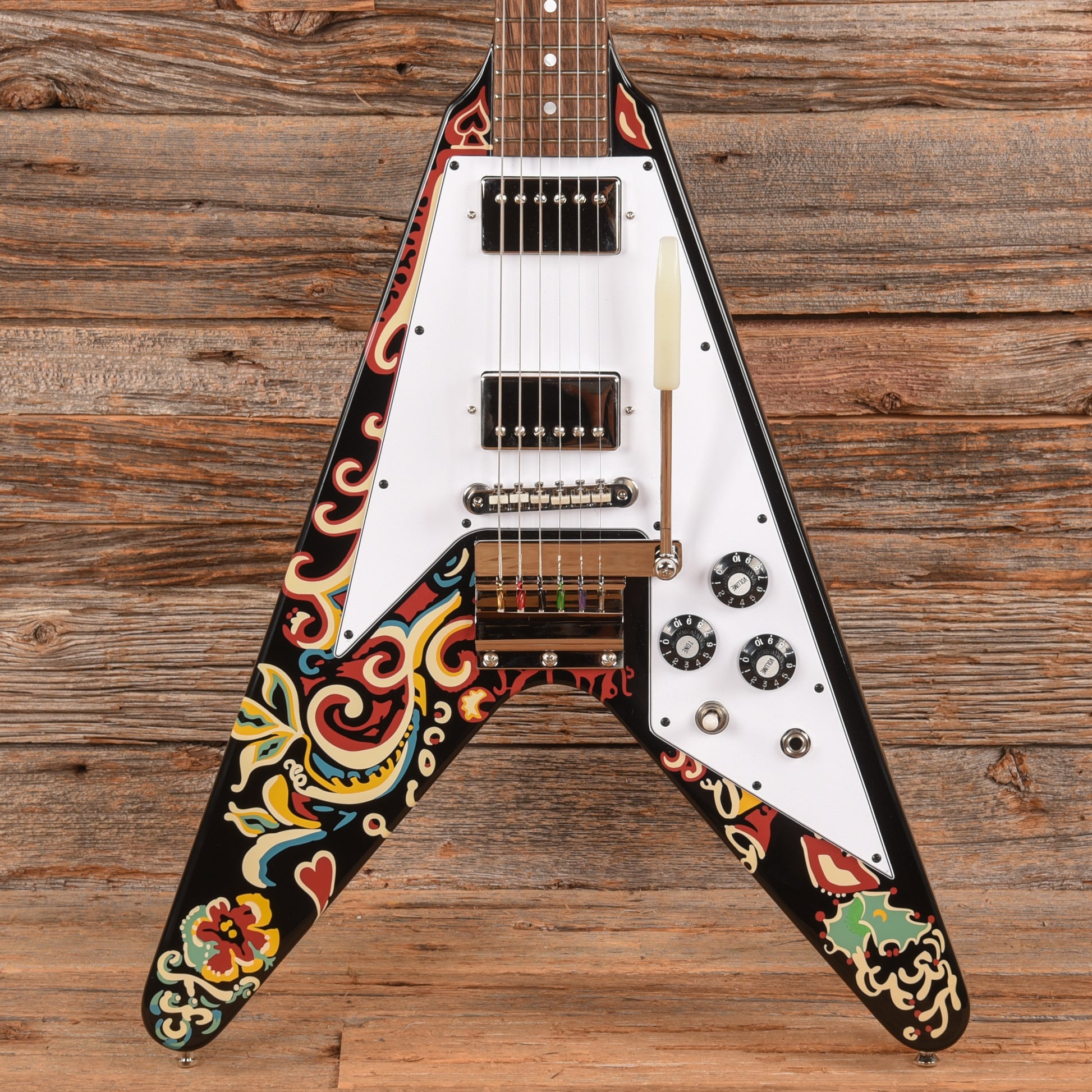 Epiphone Jimi Hendrix "Love Drops" Flying V Black 2024 Electric Guitars / Solid Body