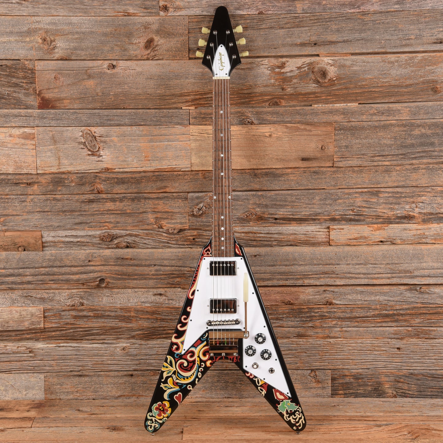Epiphone Jimi Hendrix "Love Drops" Flying V Black 2024 Electric Guitars / Solid Body