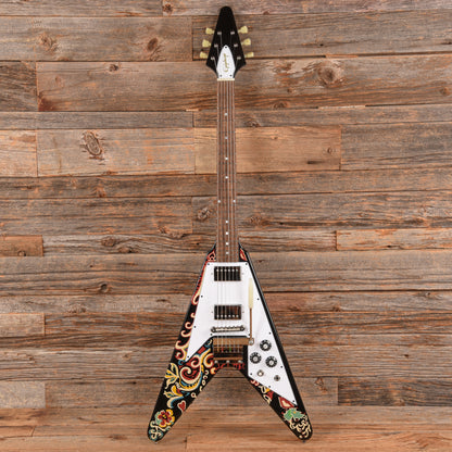 Epiphone Jimi Hendrix "Love Drops" Flying V Black 2024 Electric Guitars / Solid Body