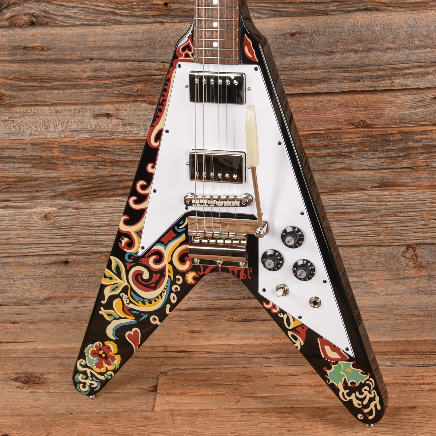 Epiphone Jimi Hendrix "Love Drops" Flying V Black 2024 Electric Guitars / Solid Body