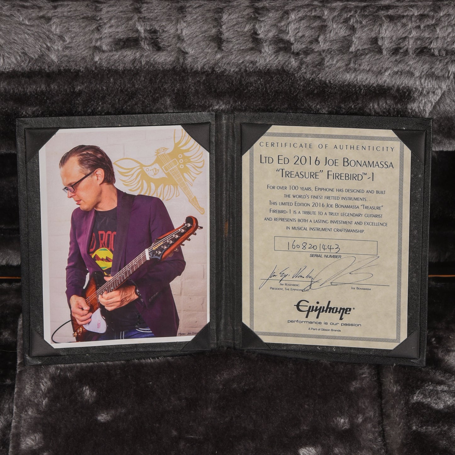 Epiphone Joe Bonamassa Signature "Treasure" Firebird I Polymist Gold 2016 Electric Guitars / Solid Body