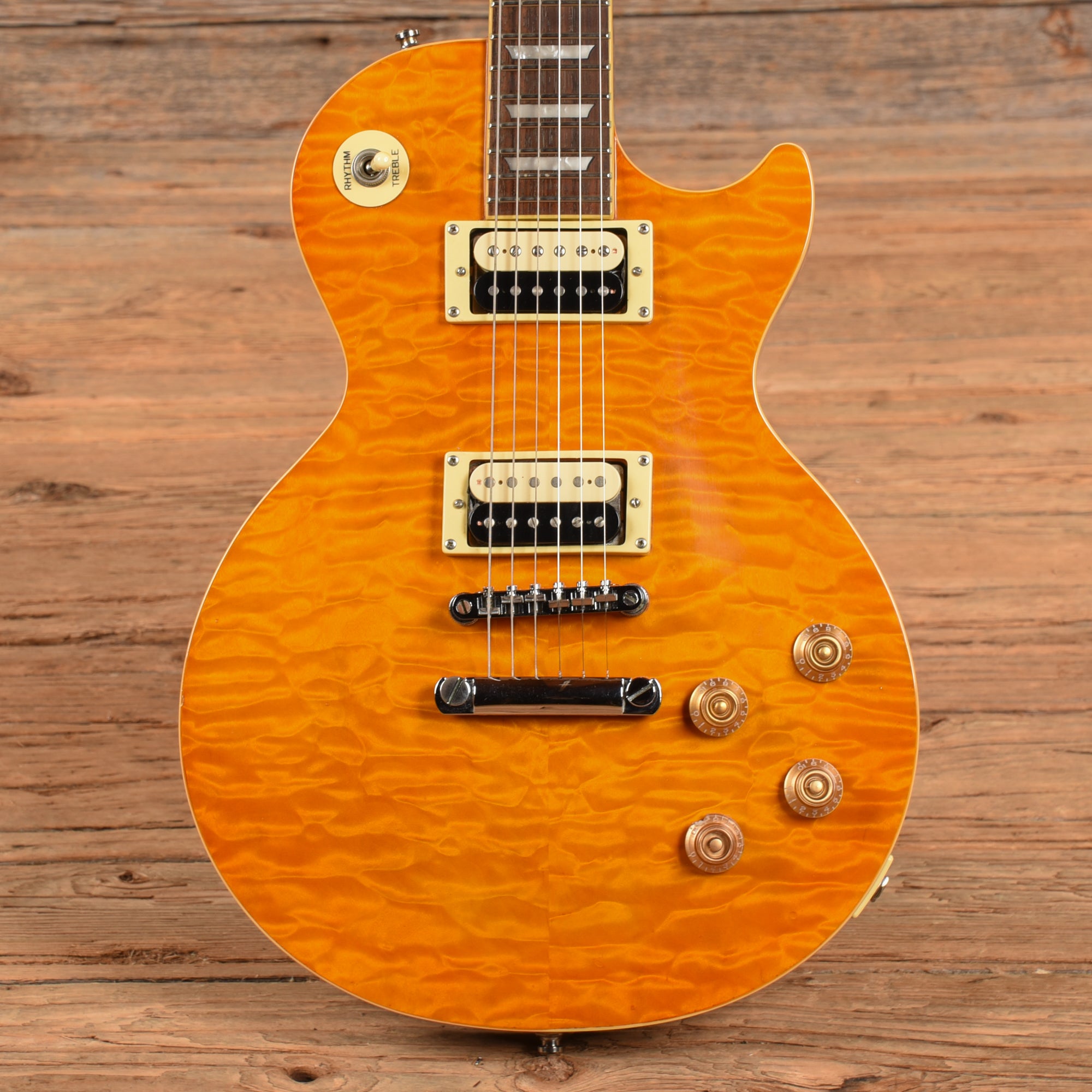 Epiphone Les Paul Classic Quilt Top Amber 2005 Electric Guitars / Solid Body