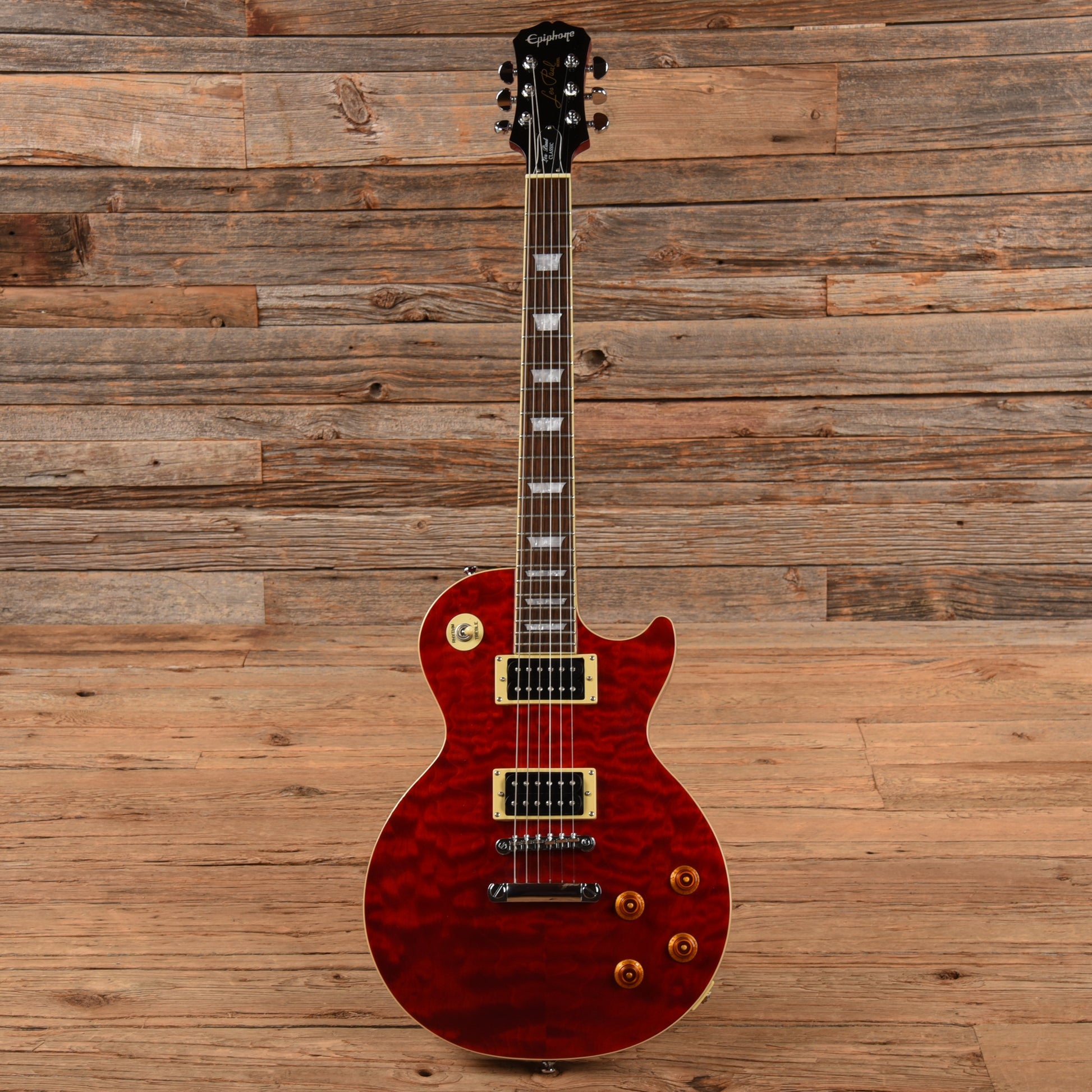 Epiphone Les Paul Classic Quilt Top Cherry 2006 Electric Guitars / Solid Body