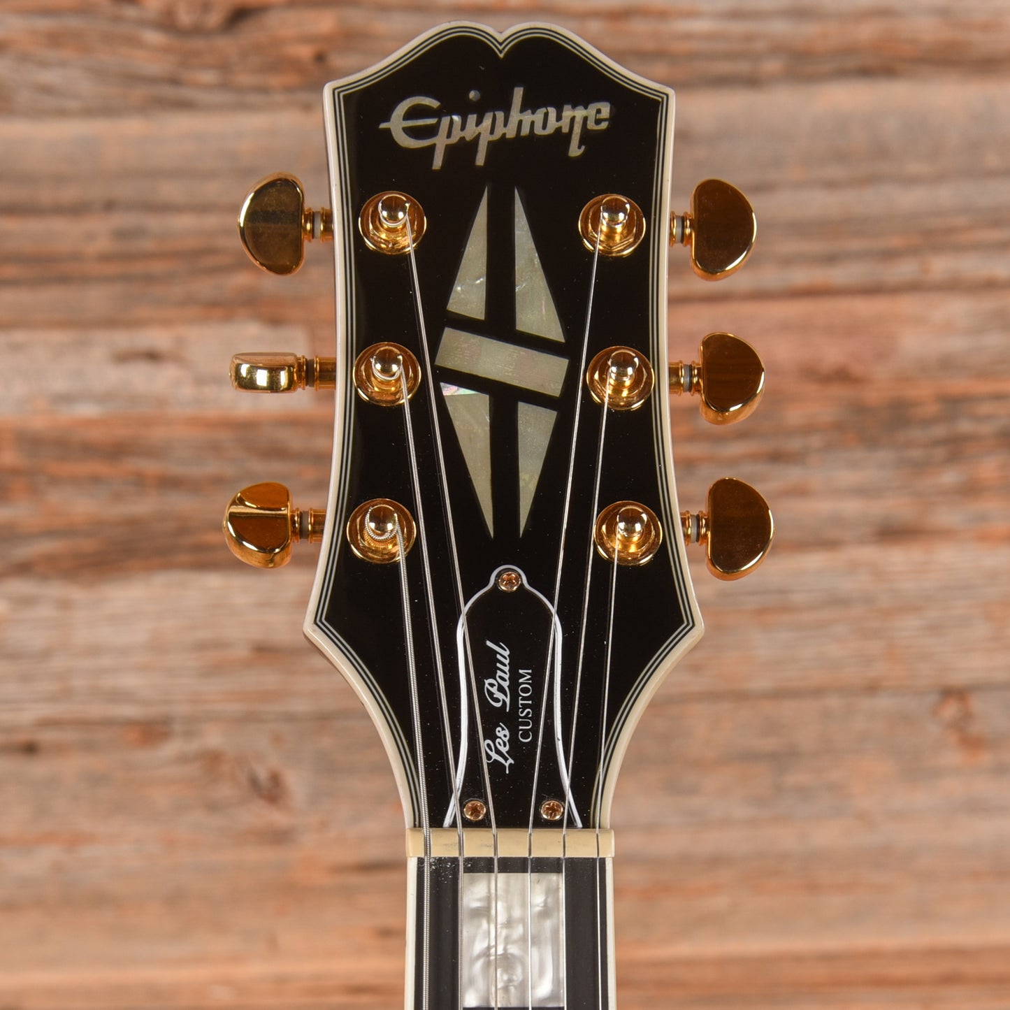 Epiphone Les Paul Custom Blackback Pro Antique Ivory 2021 Electric Guitars / Solid Body