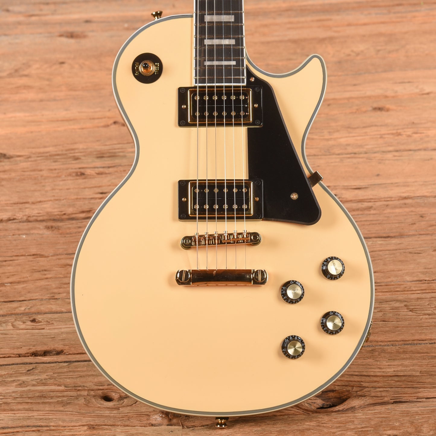 Epiphone Les Paul Custom Blackback Pro Antique Ivory 2021 Electric Guitars / Solid Body