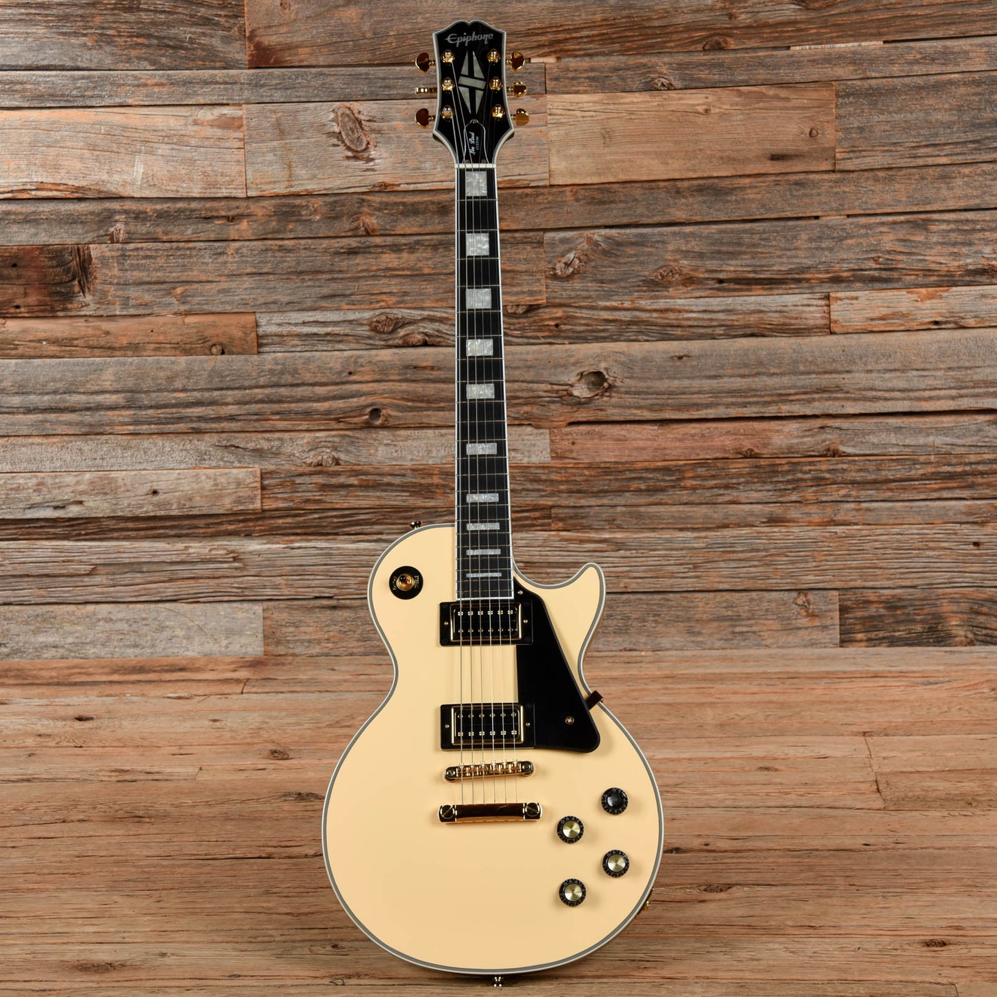 Epiphone Les Paul Custom Blackback Pro Cream 2023 Electric Guitars / Solid Body