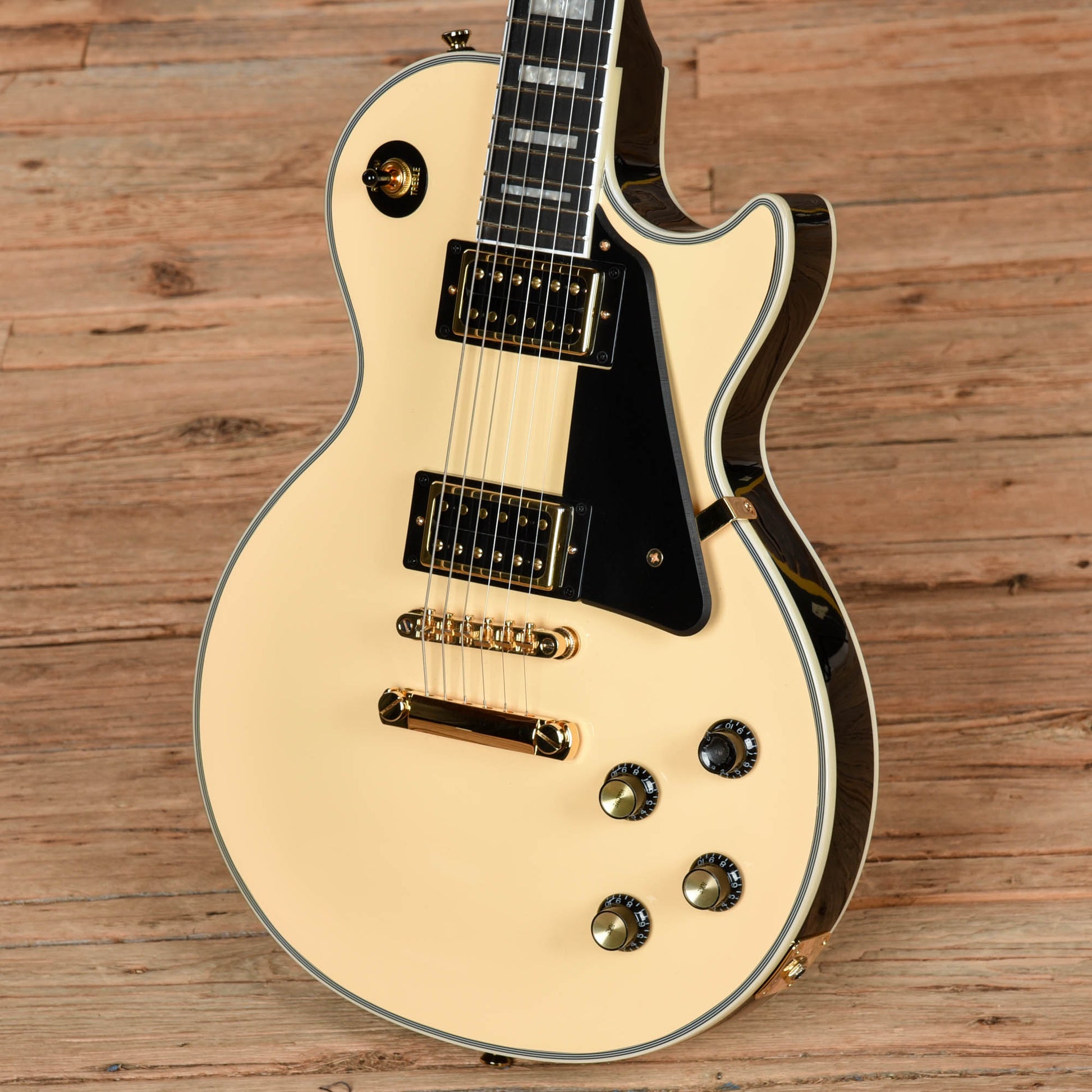 Epiphone Les Paul Custom Blackback Pro Cream 2023 Electric Guitars / Solid Body