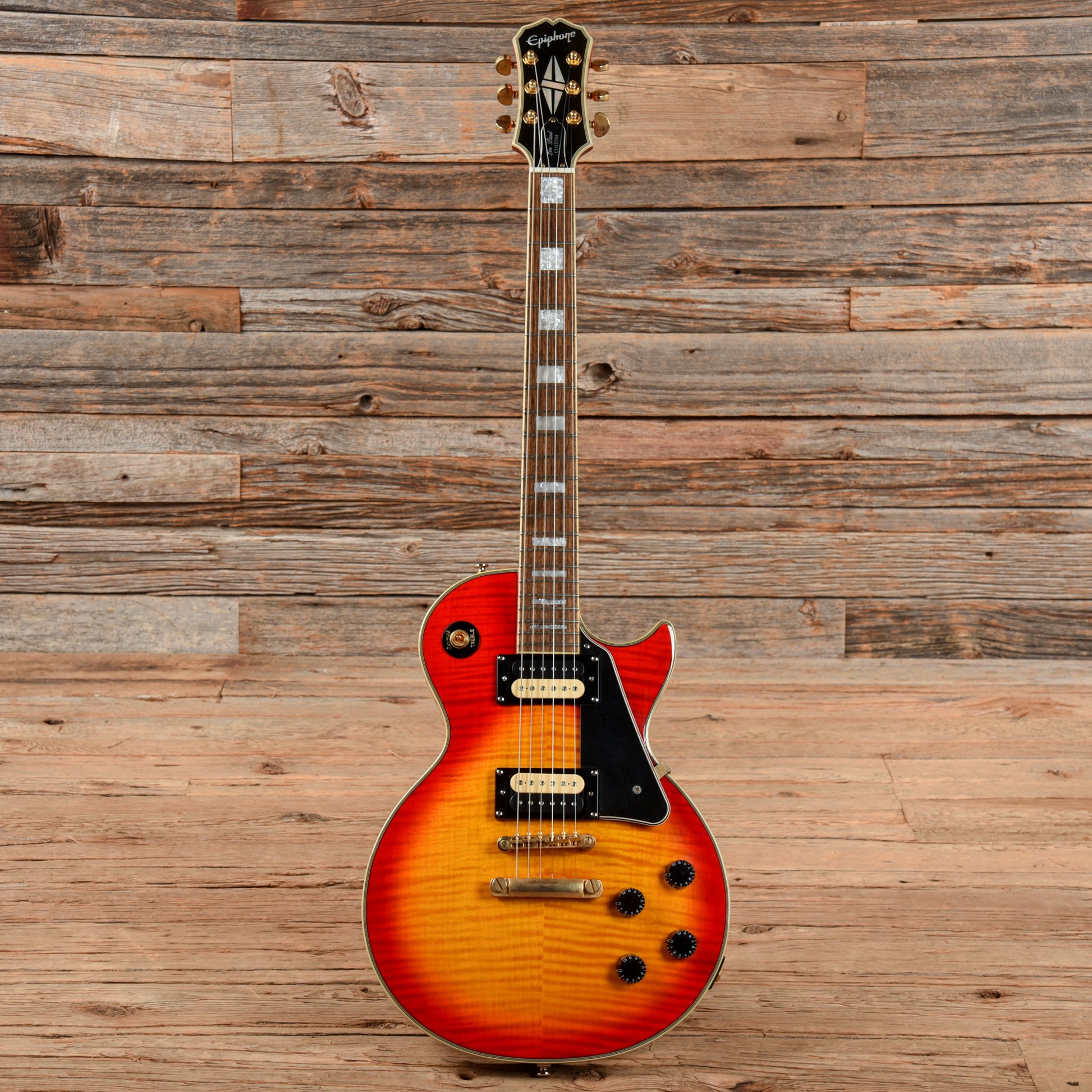 Epiphone Les Paul Custom Cherry Sunburst 2004 Electric Guitars / Solid Body
