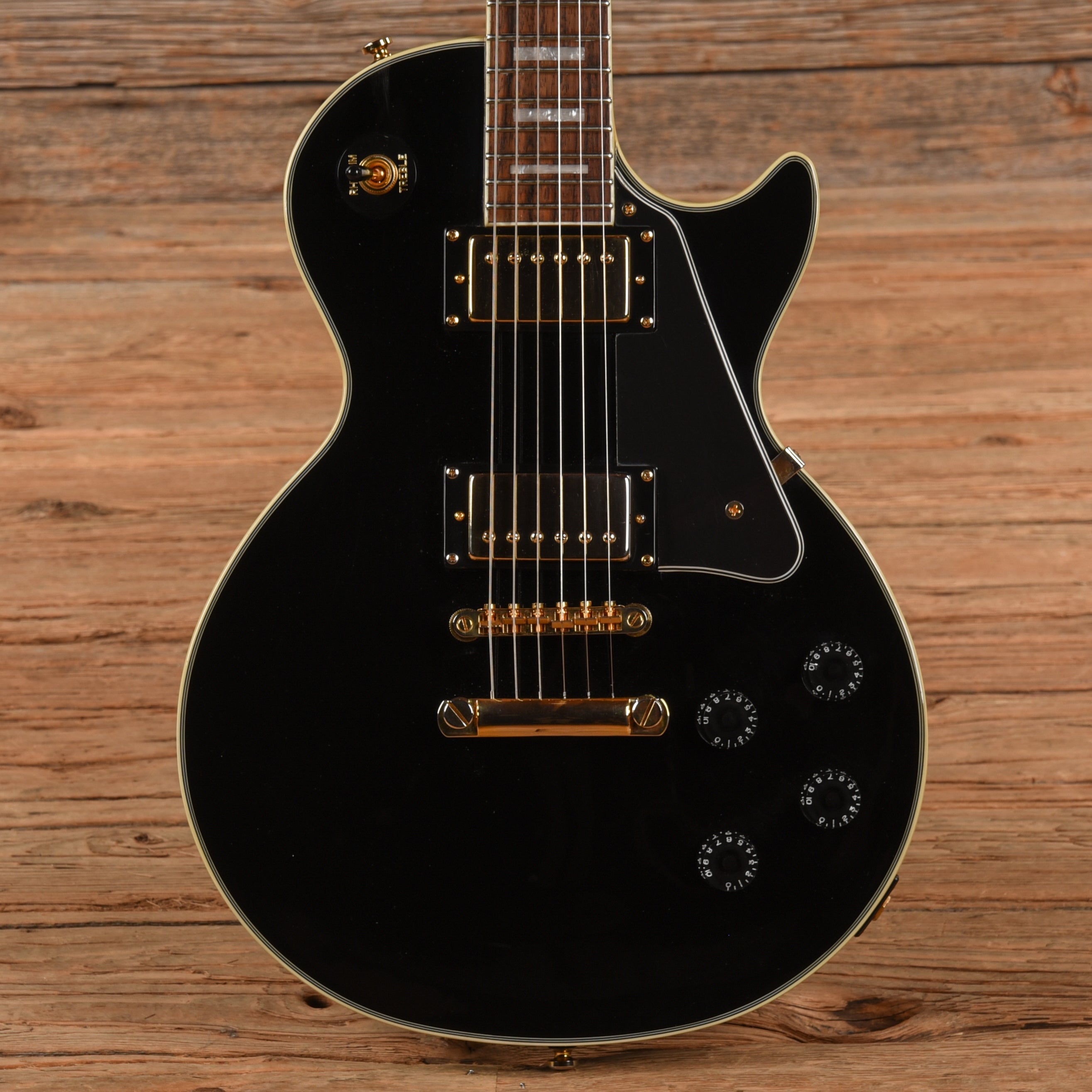 Epiphone Les Paul Custom Ebony 2001 Electric Guitars / Solid Body