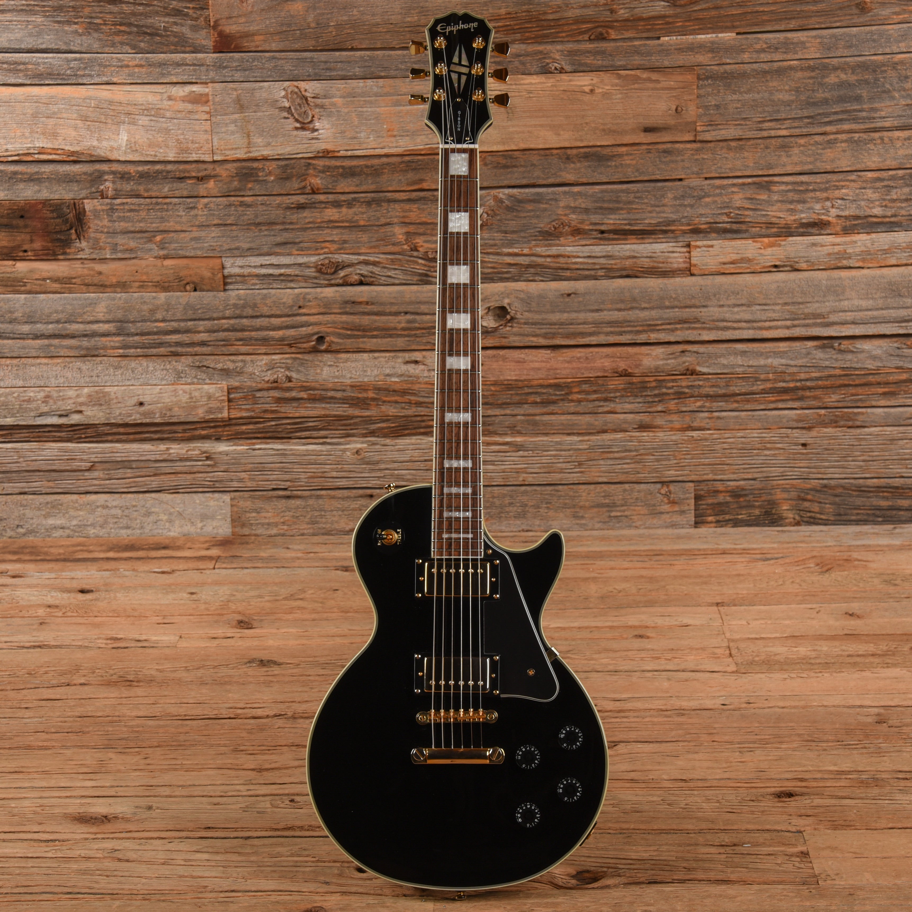 Epiphone Les Paul Custom Ebony 2001 Electric Guitars / Solid Body